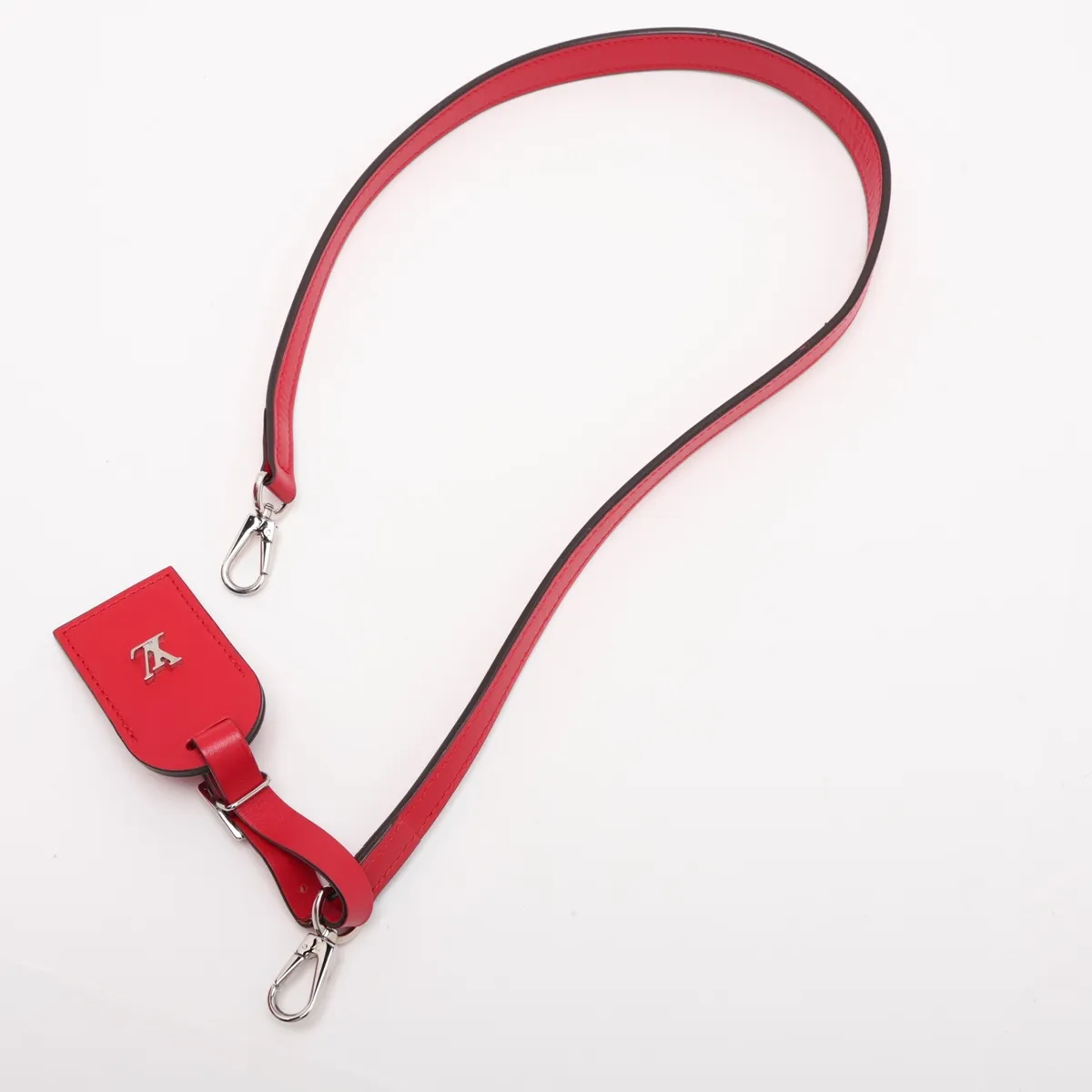 LV logo x leather City Steamer MM M51027 FO1116 Red — view 7