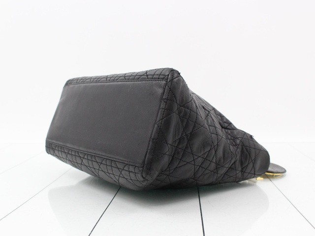 Lady Dior Lambskin Black Cannage 2-Way Handbag — view 6