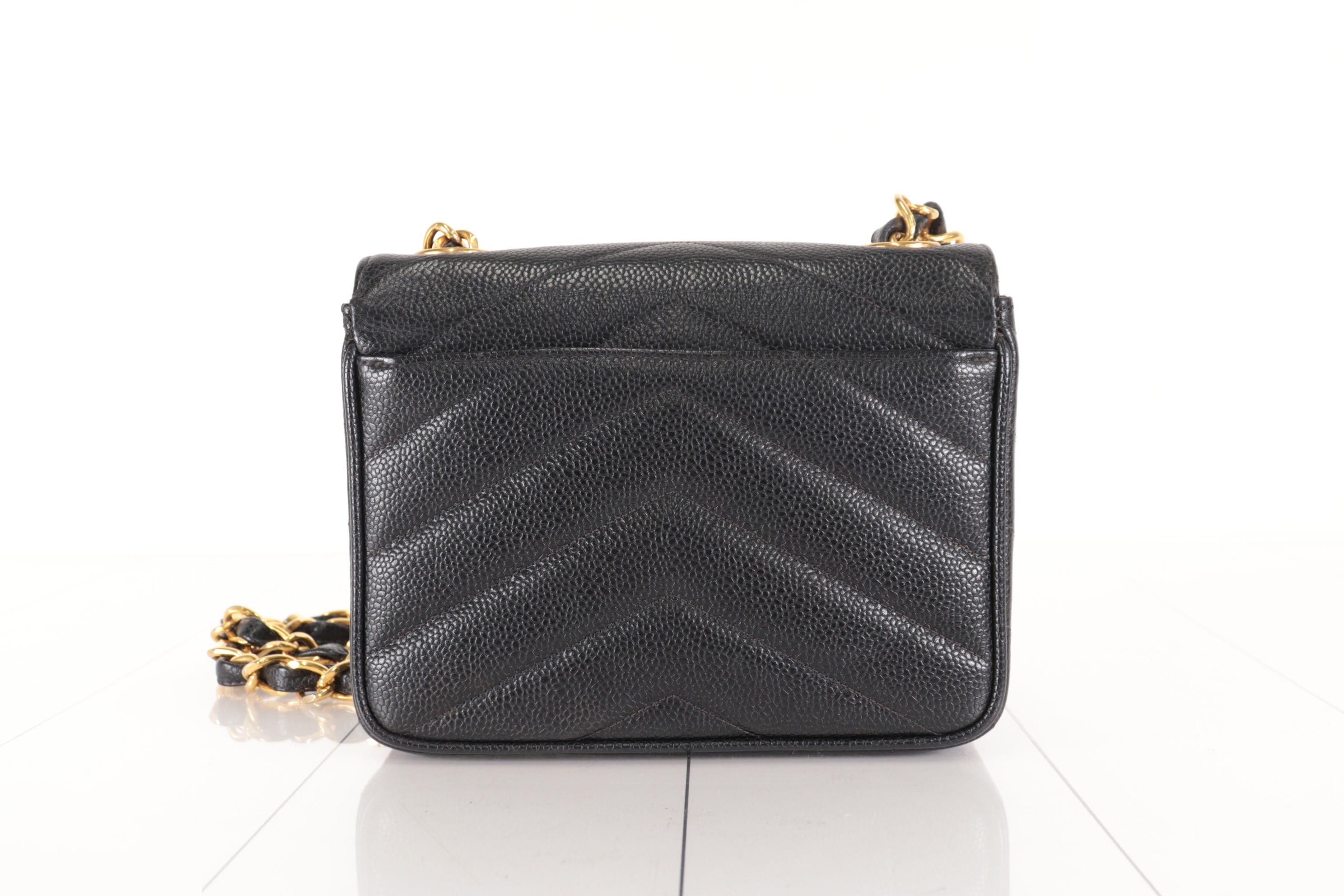 Chevron Caviar Mini Chain Shoulder Bag, Series 3 — view 2