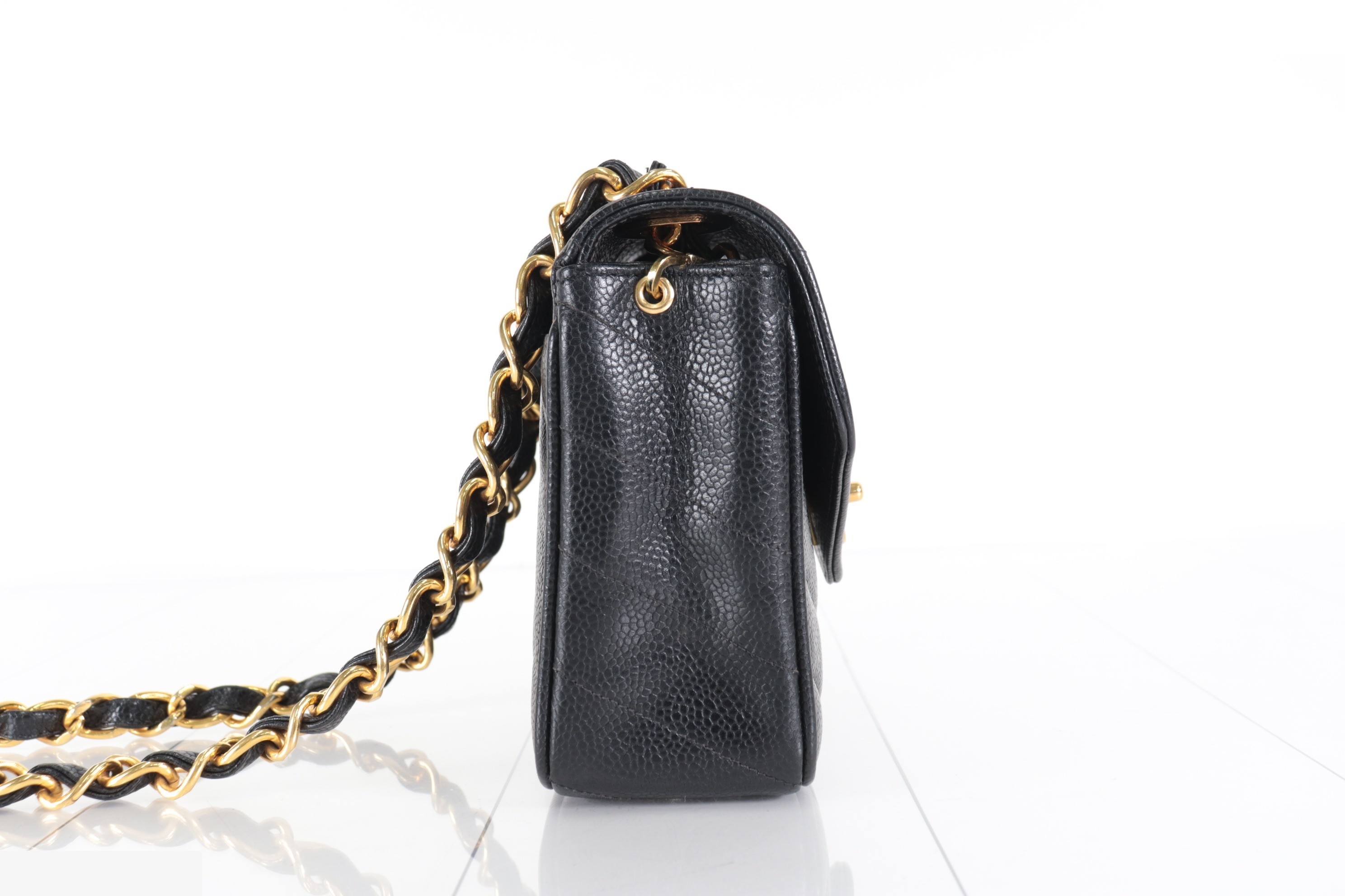 Chevron Caviar Mini Chain Shoulder Bag, Series 3 — view 3