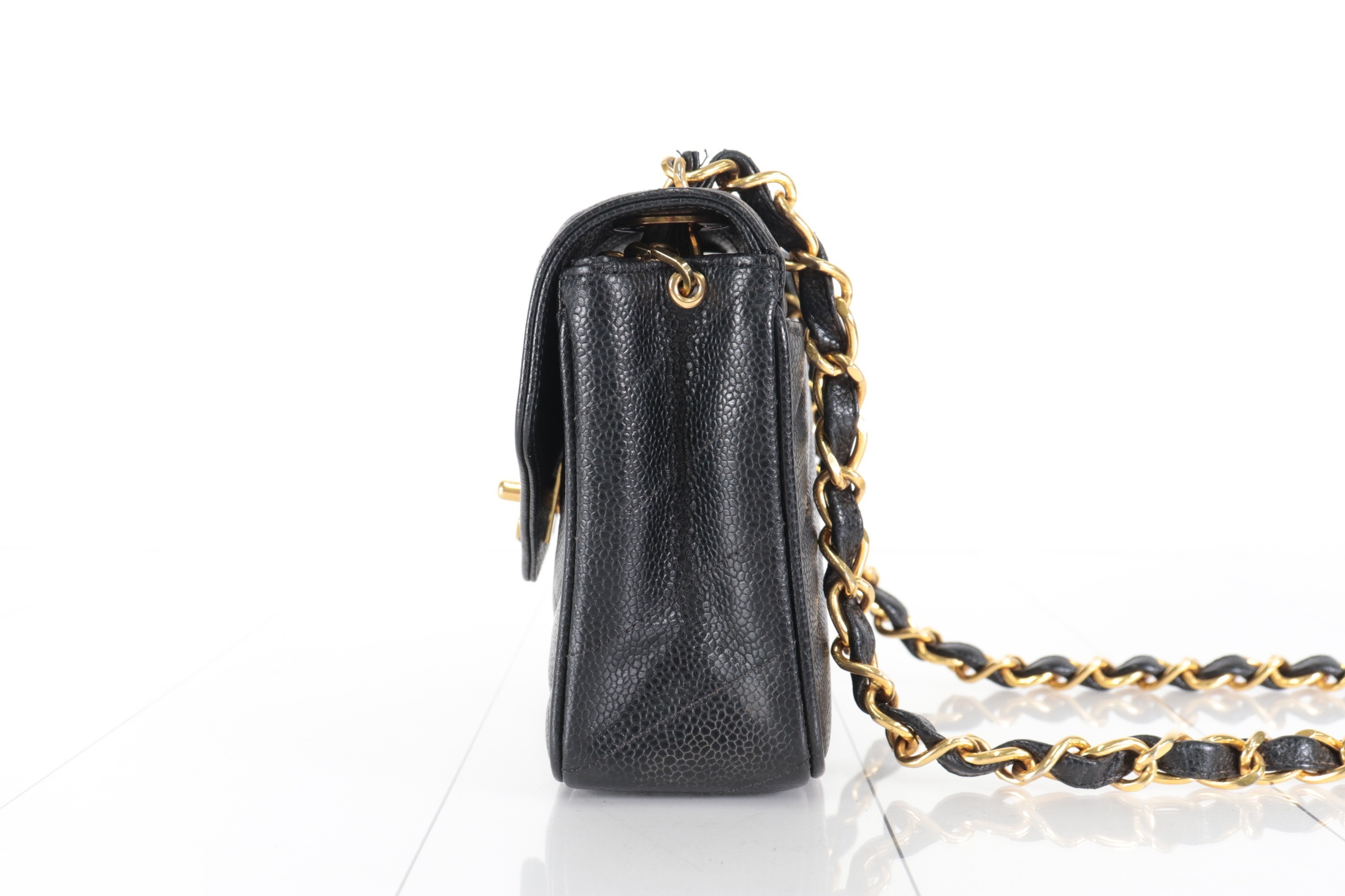 Chevron Caviar Mini Chain Shoulder Bag, Series 3 — view 4