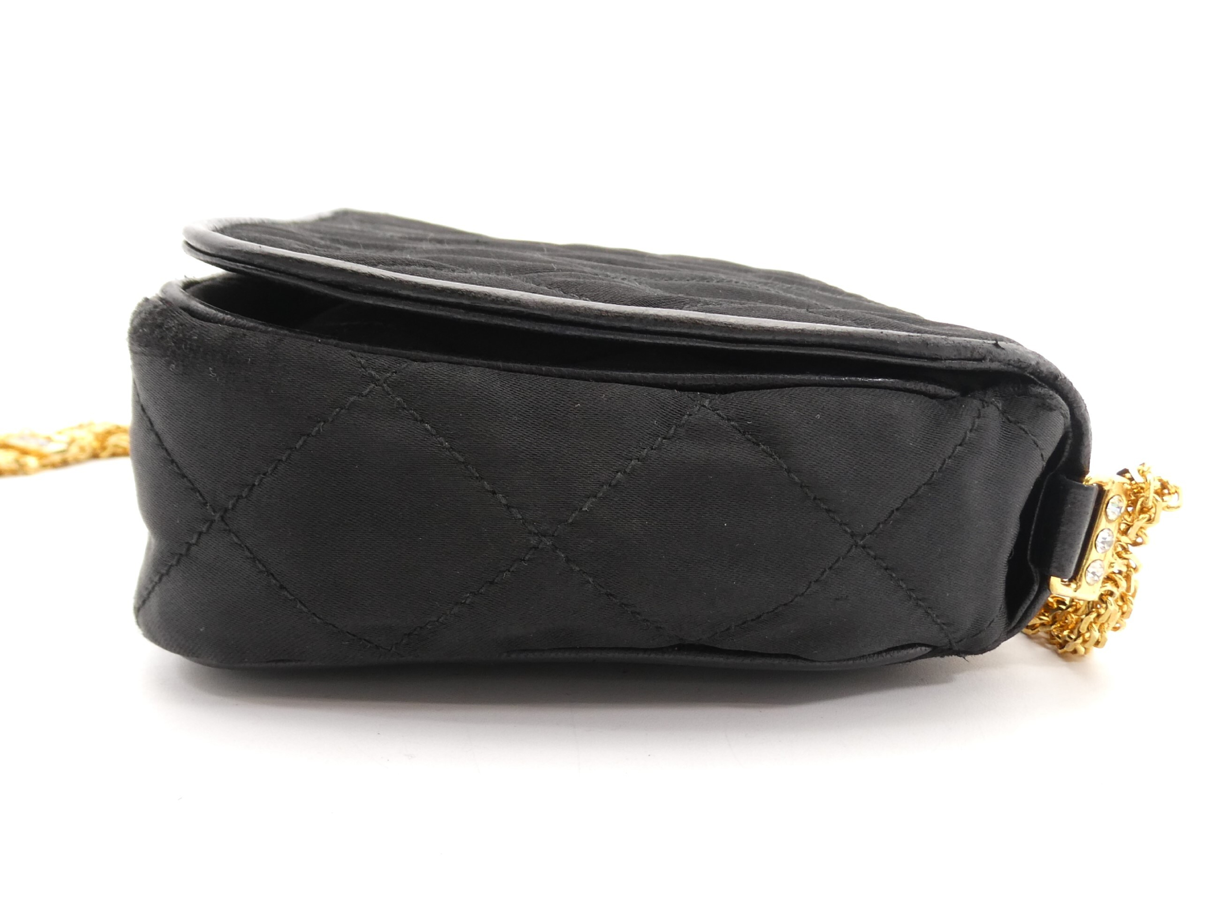 Matelassé Satin Fringe 6-Chain Shoulder Bag — view 4