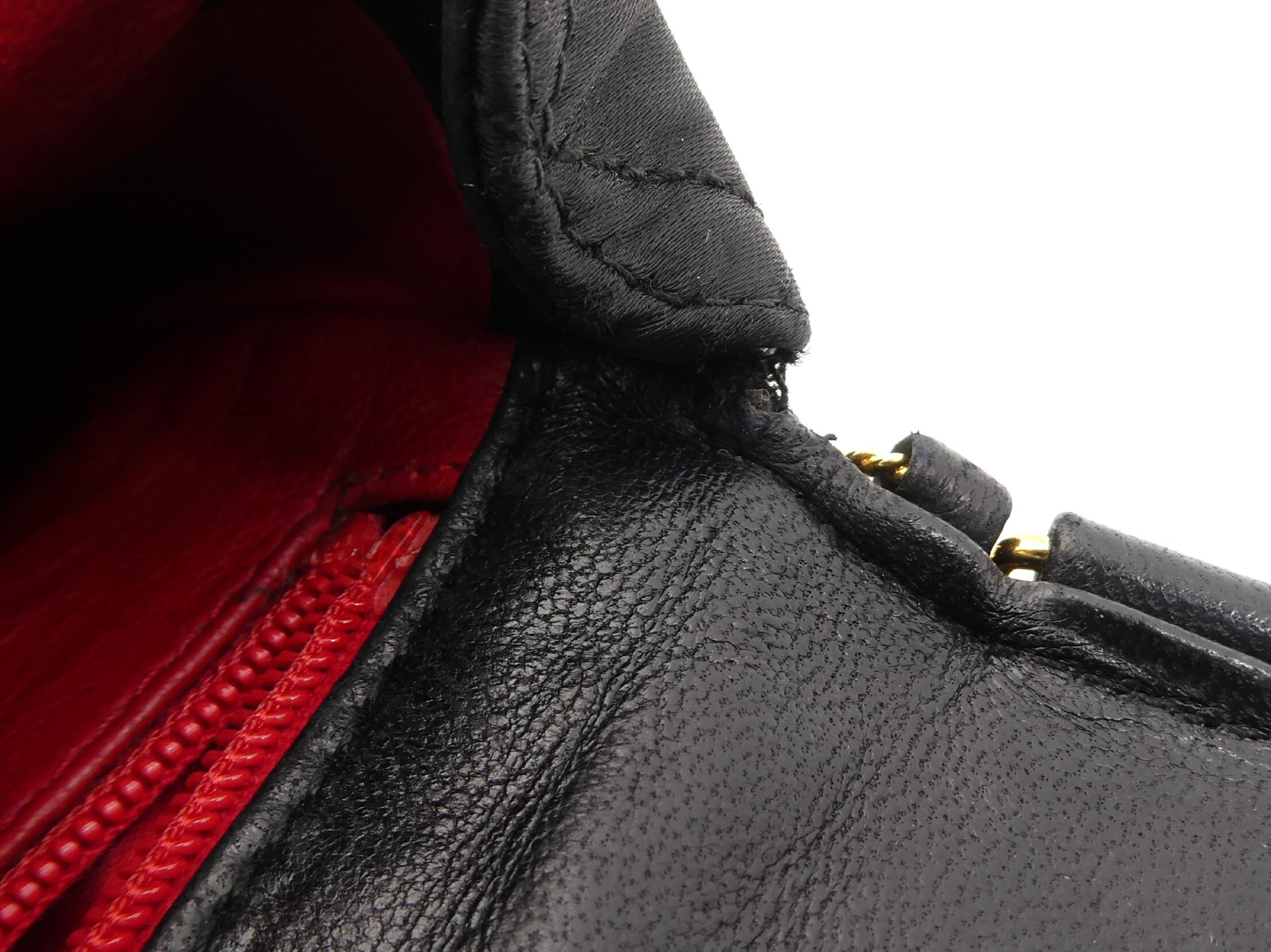 Matelassé Satin Fringe 6-Chain Shoulder Bag — view 10