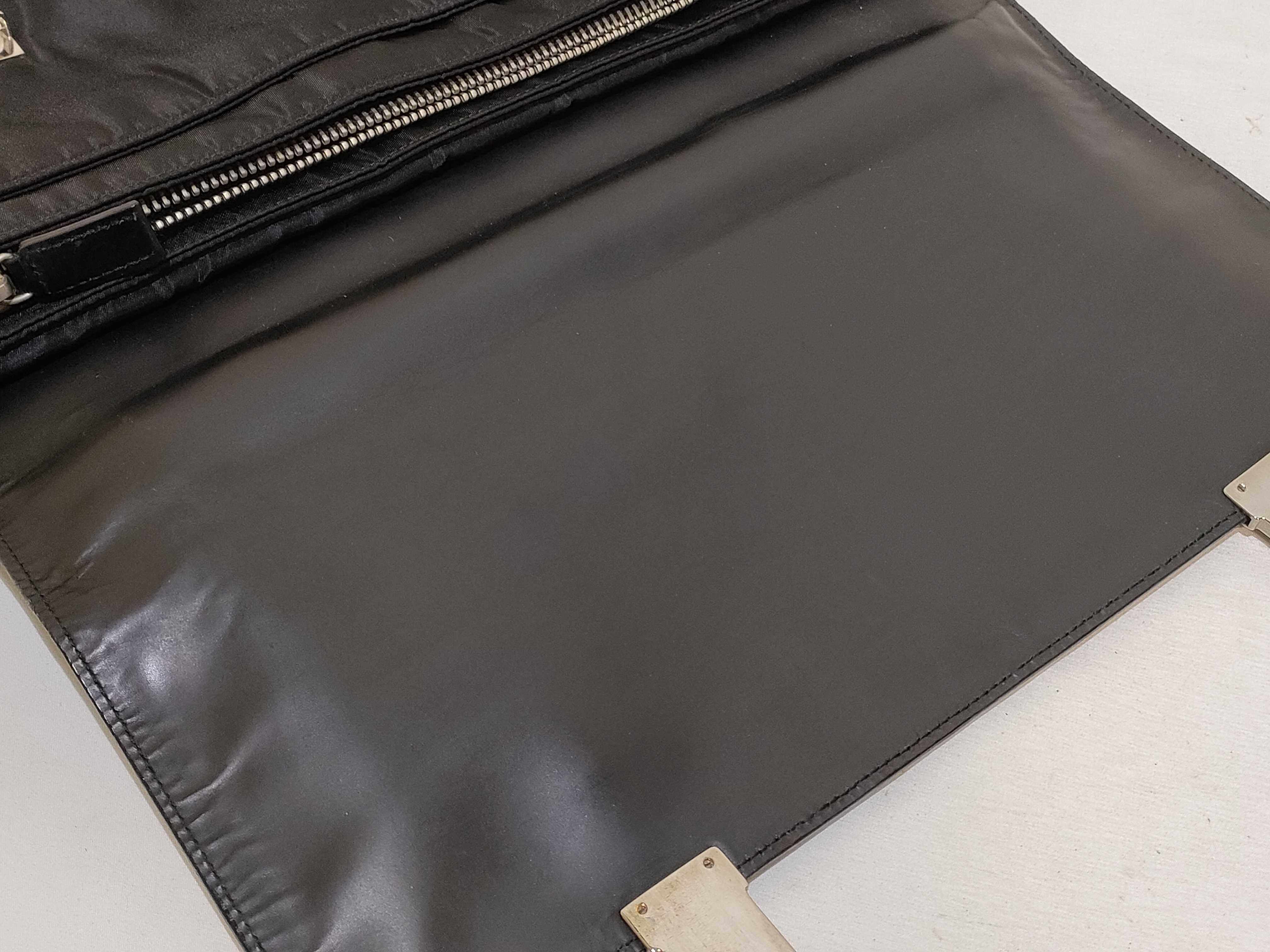 business bag, briefcase, leather and nylon, black. — view 14