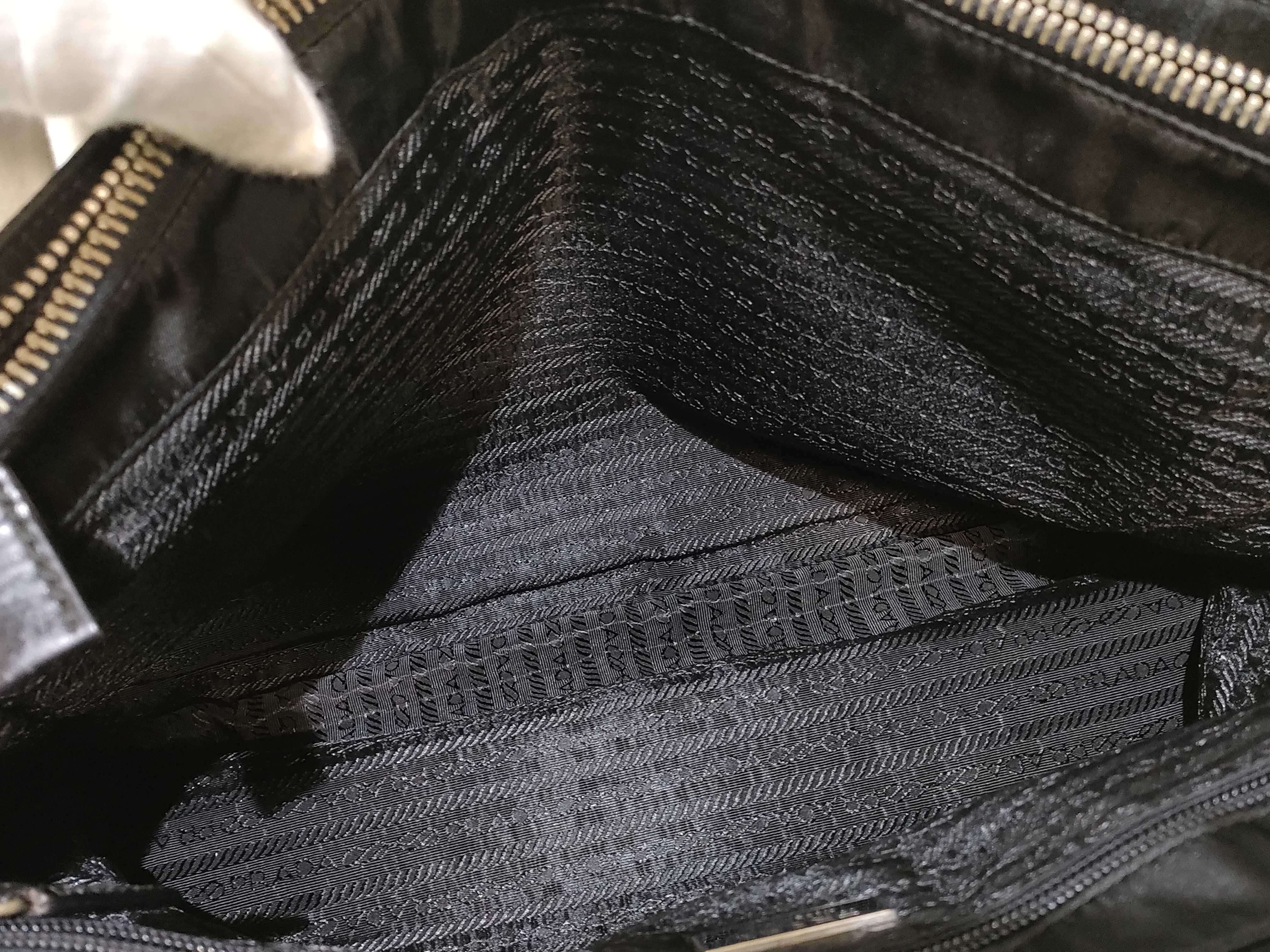 business bag, briefcase, leather and nylon, black. — view 8