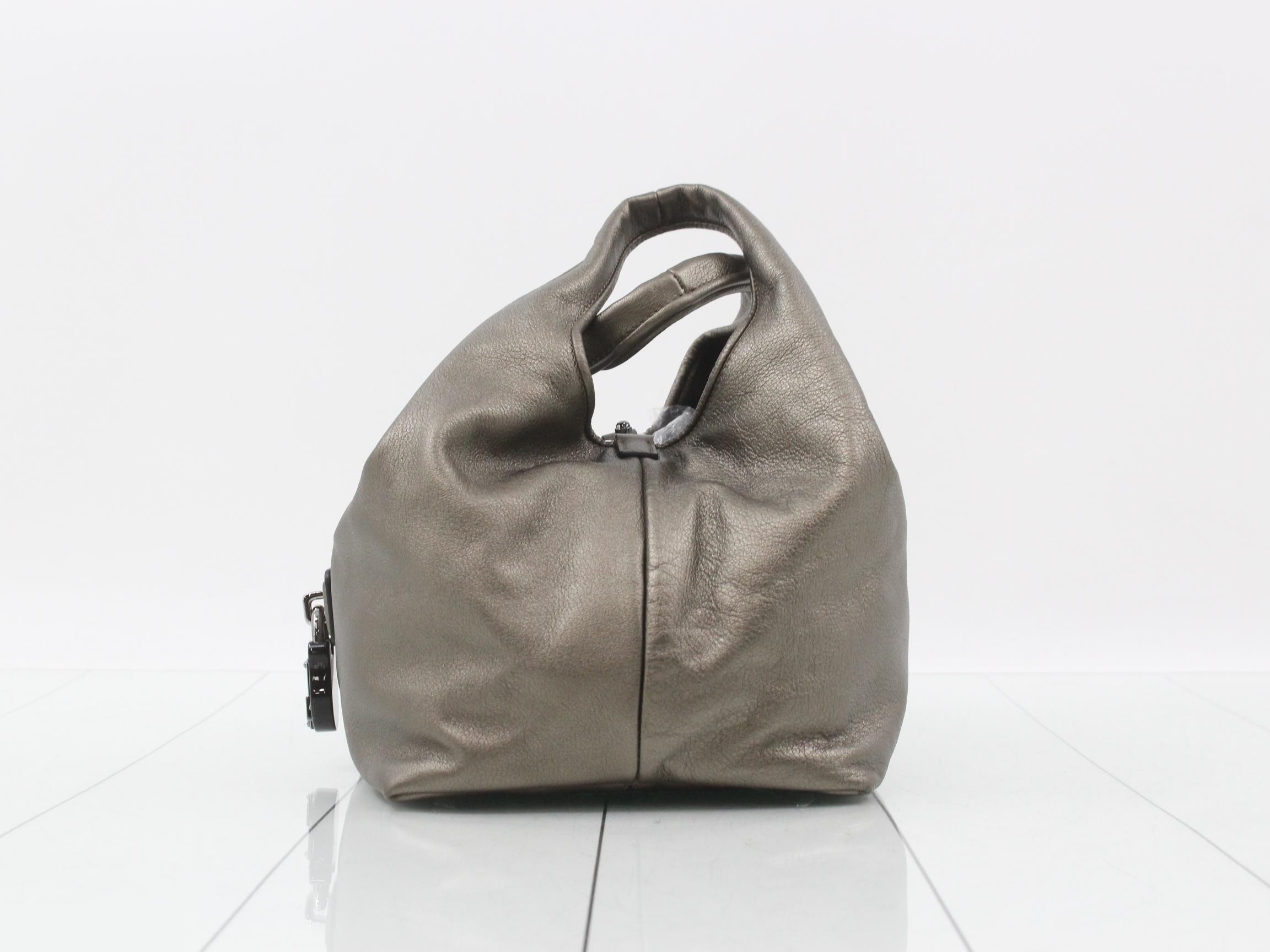 handbag, women's, Carrie PM, bronze and gold. — view 3