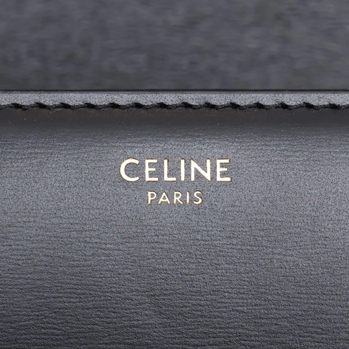 Triomphe Classic Leather Shoulder Bag, Black — view 11