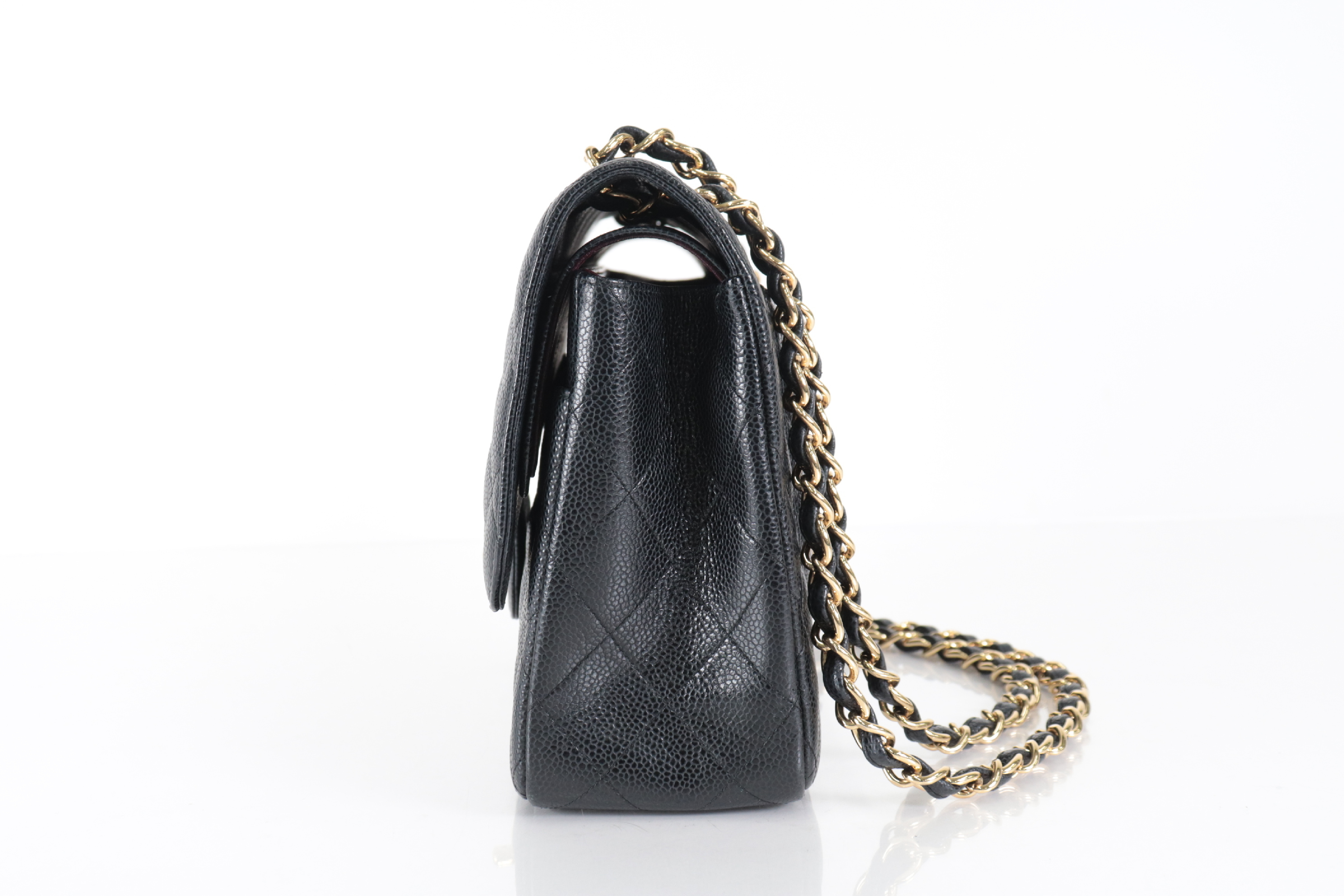 W-Flap 30 Caviar Chain Shoulder Bag (Serial Number 29) — view 4
