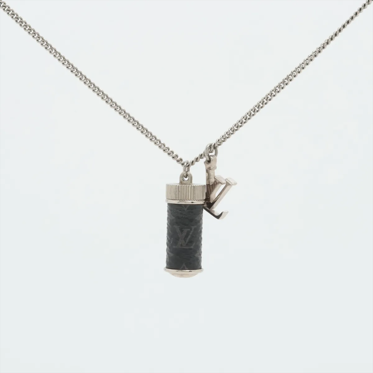 M63641 Collier Charms Monogram Eclipse DI0197 Necklace, Metal, Black. Shows signs of wear, — view 2