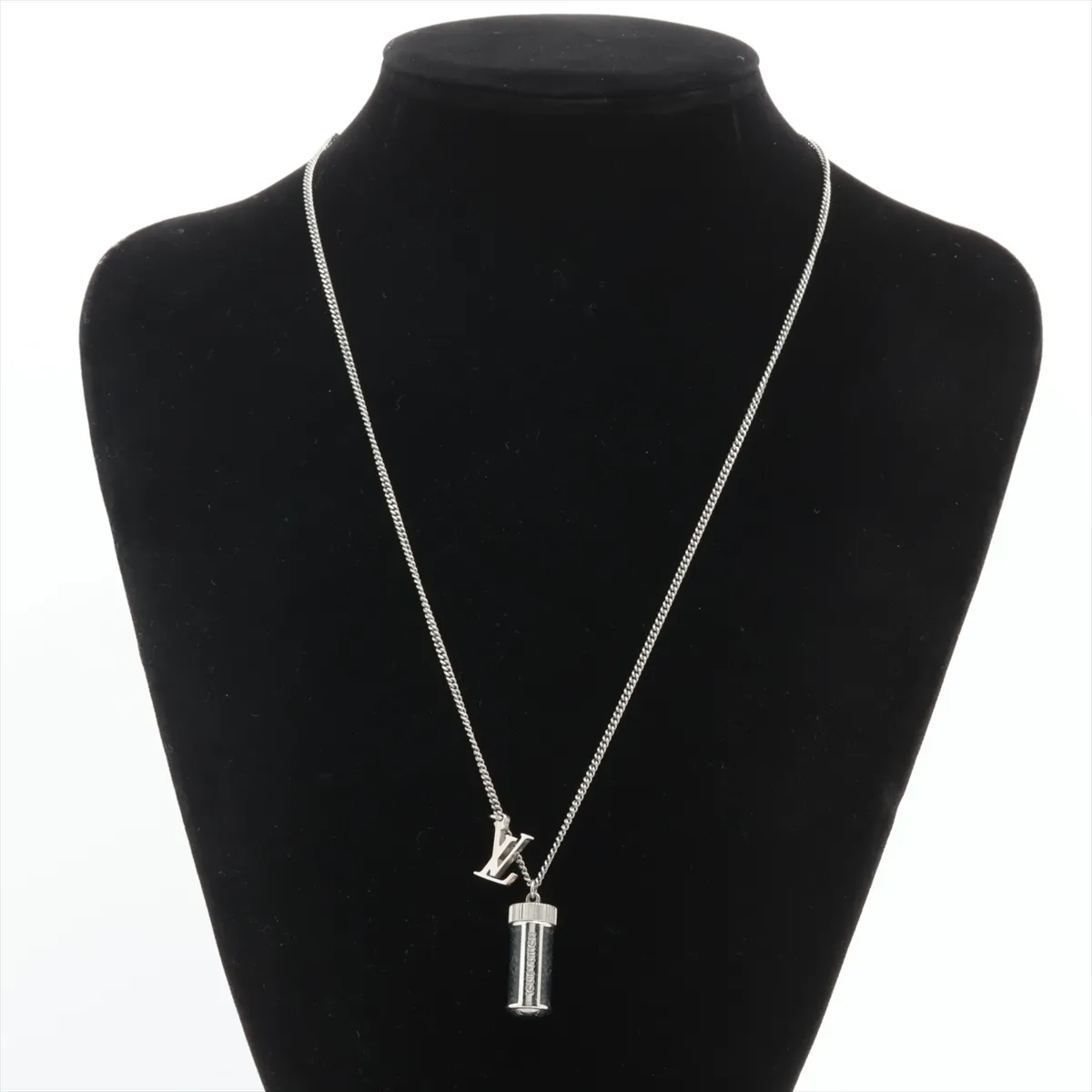 M63641 Collier Charms Monogram Eclipse DI0197 Necklace, Metal, Black. Shows signs of wear, — view 5