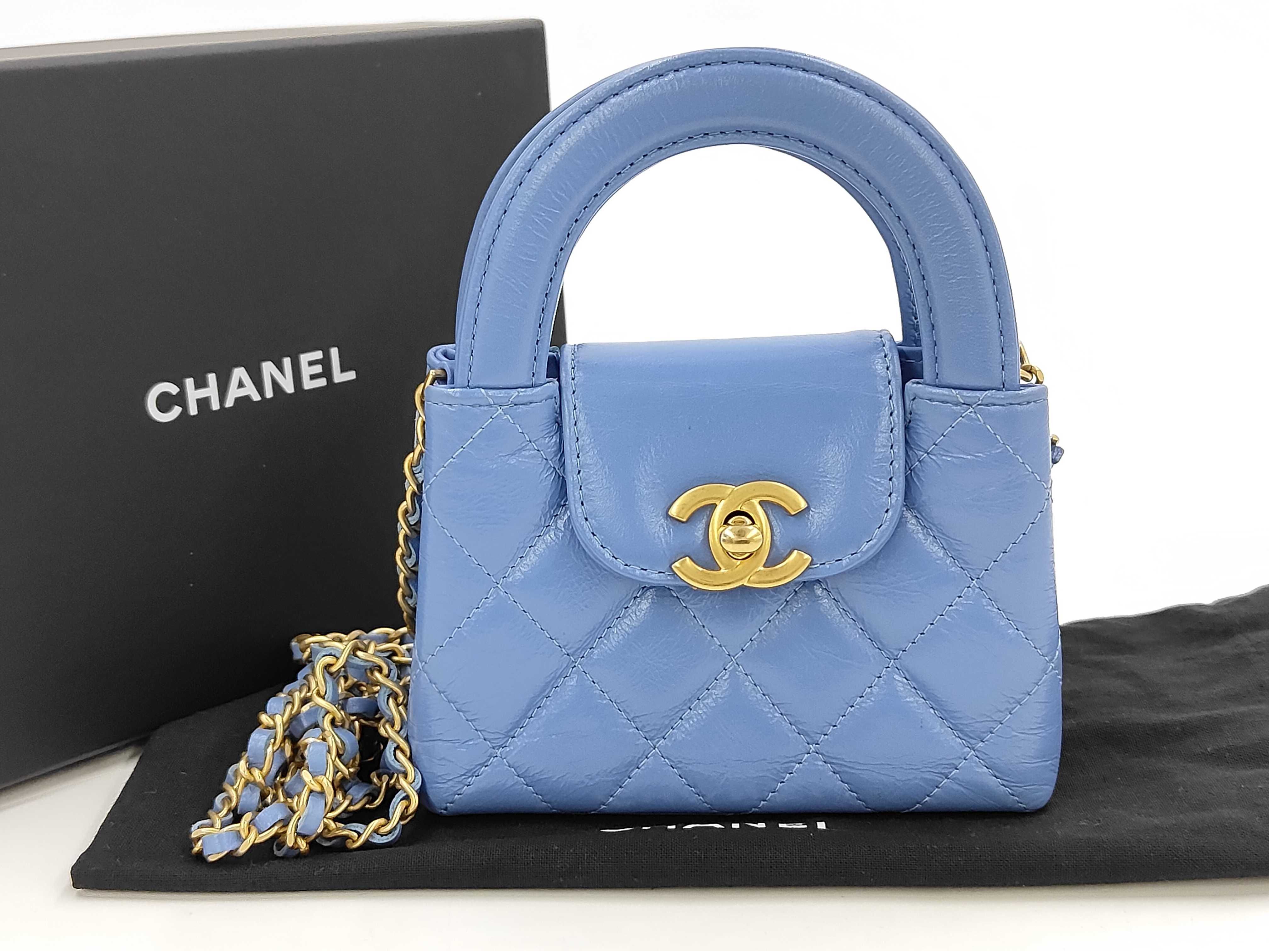 Kelly-style top-handle 2-way chain random plate handbag