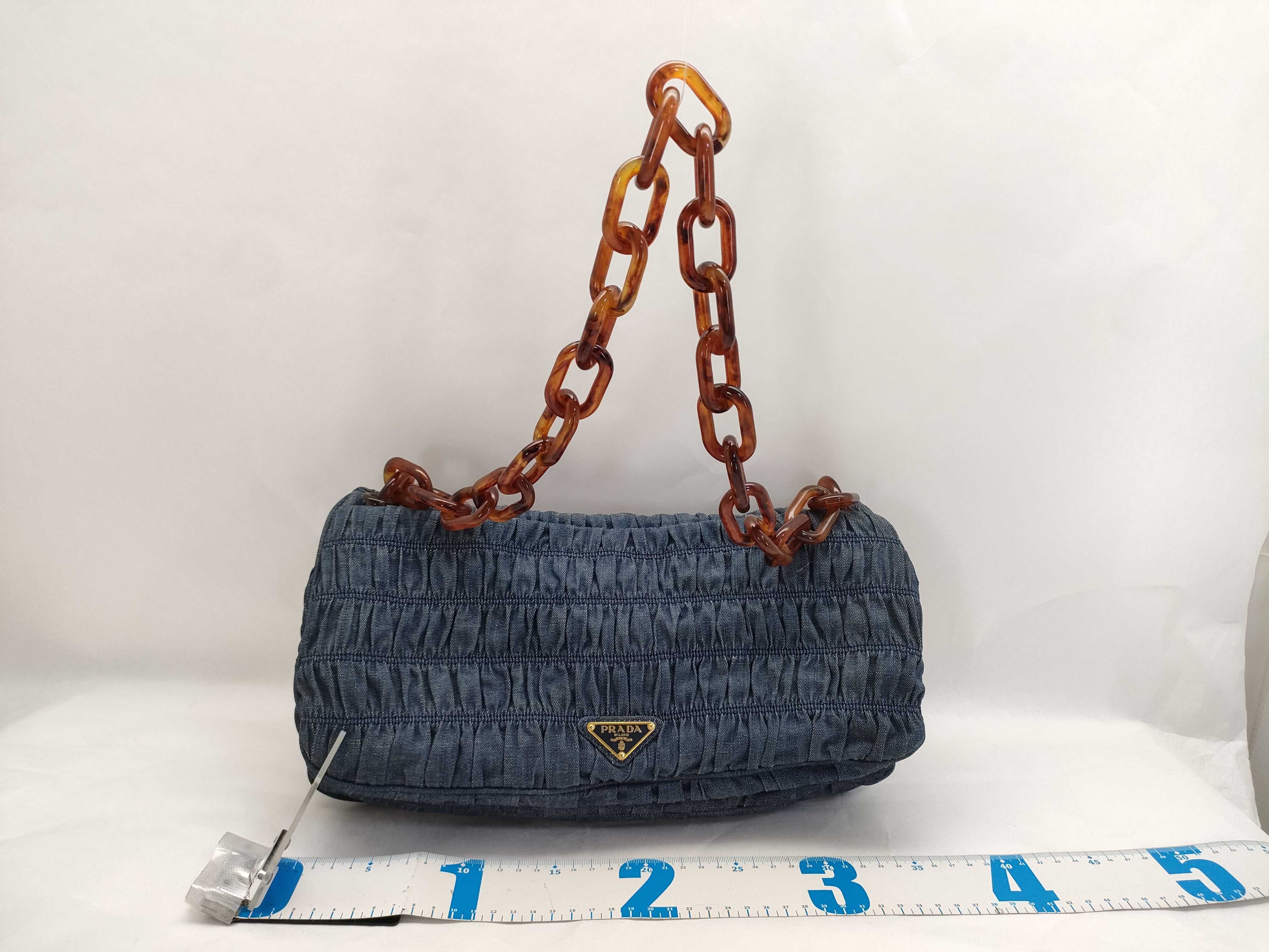 Turnlock Denim Chain Shoulder Bag — view 2