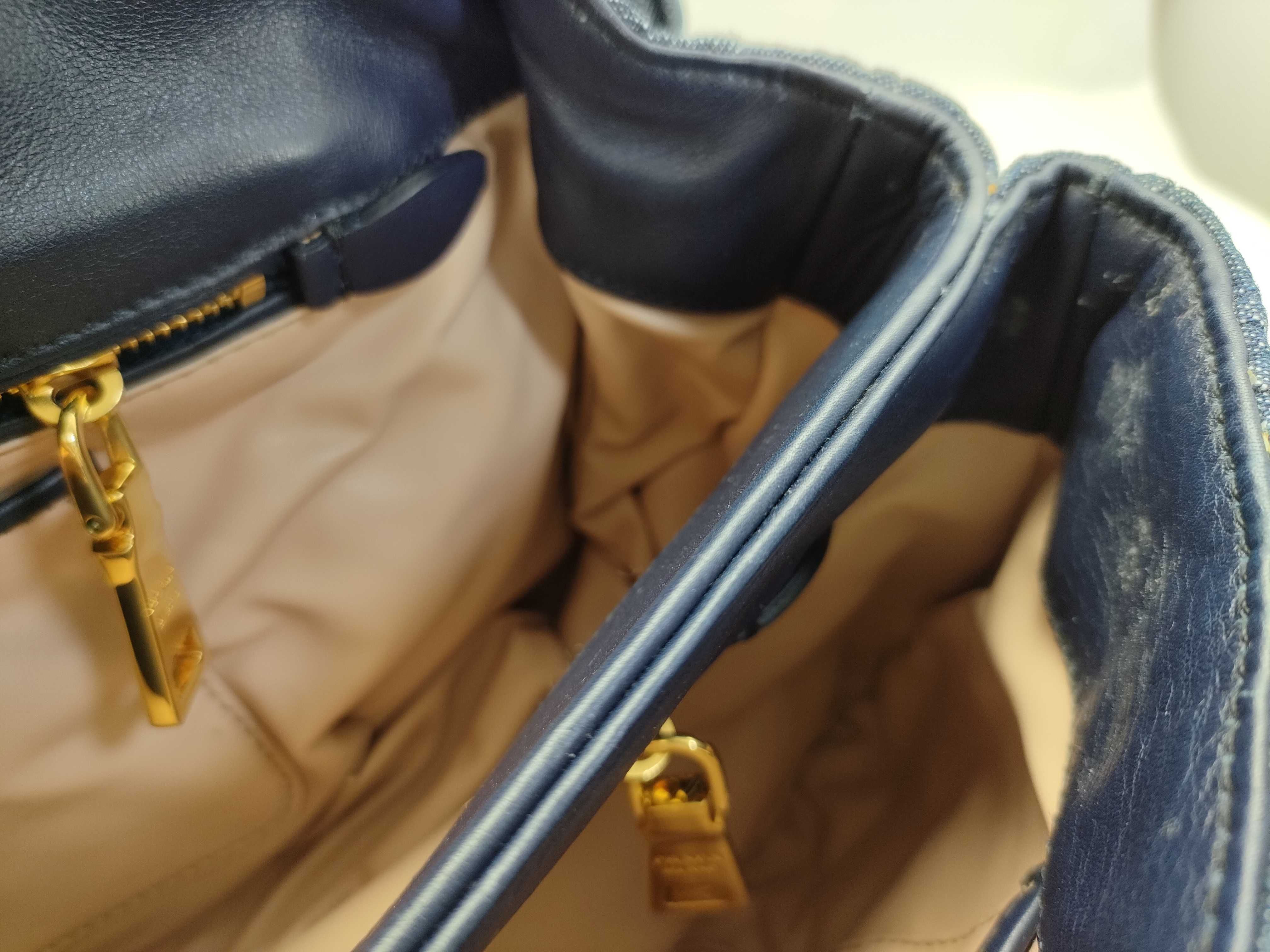 Turnlock Denim Chain Shoulder Bag — view 13