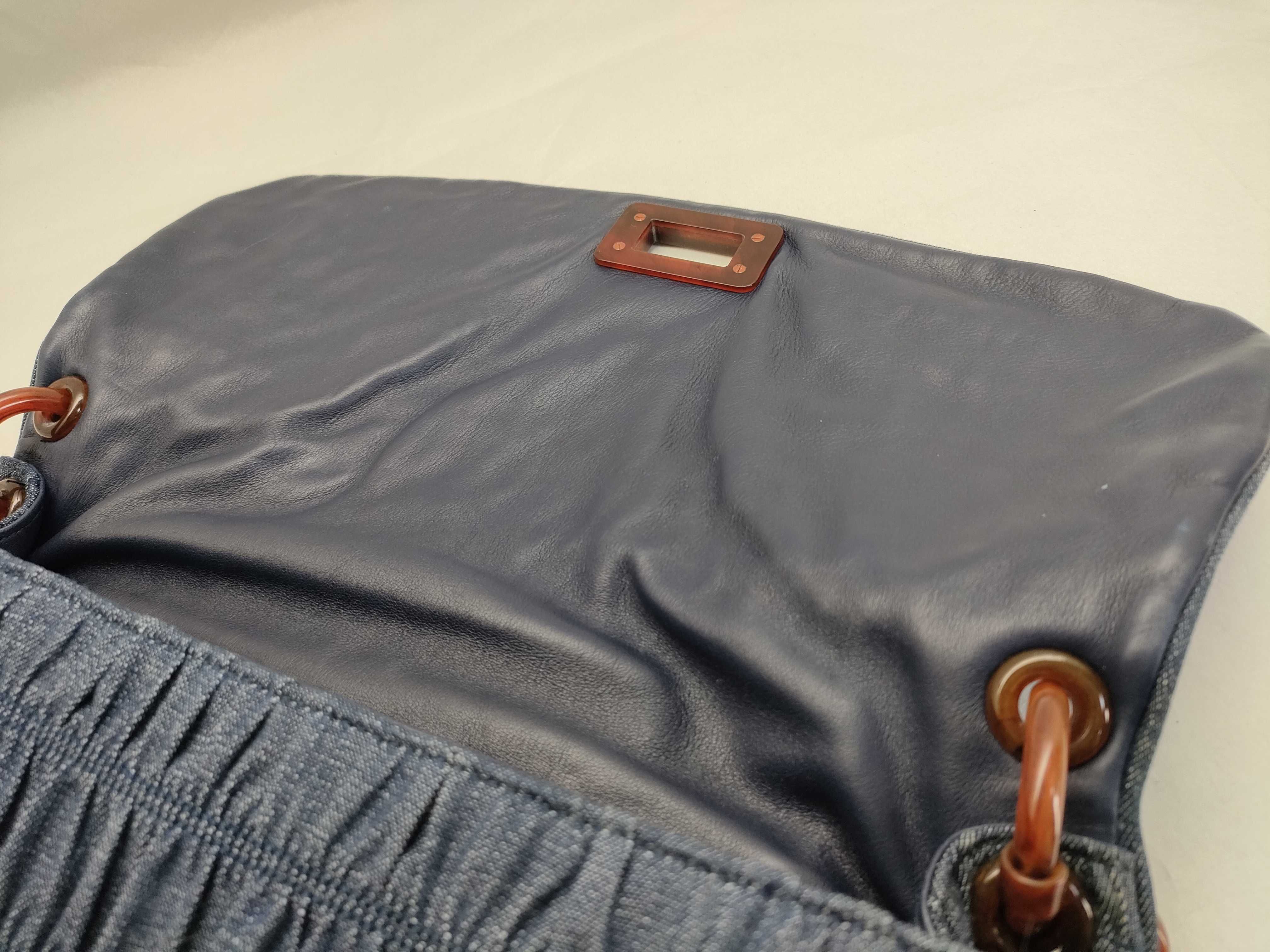 Turnlock Denim Chain Shoulder Bag — view 15