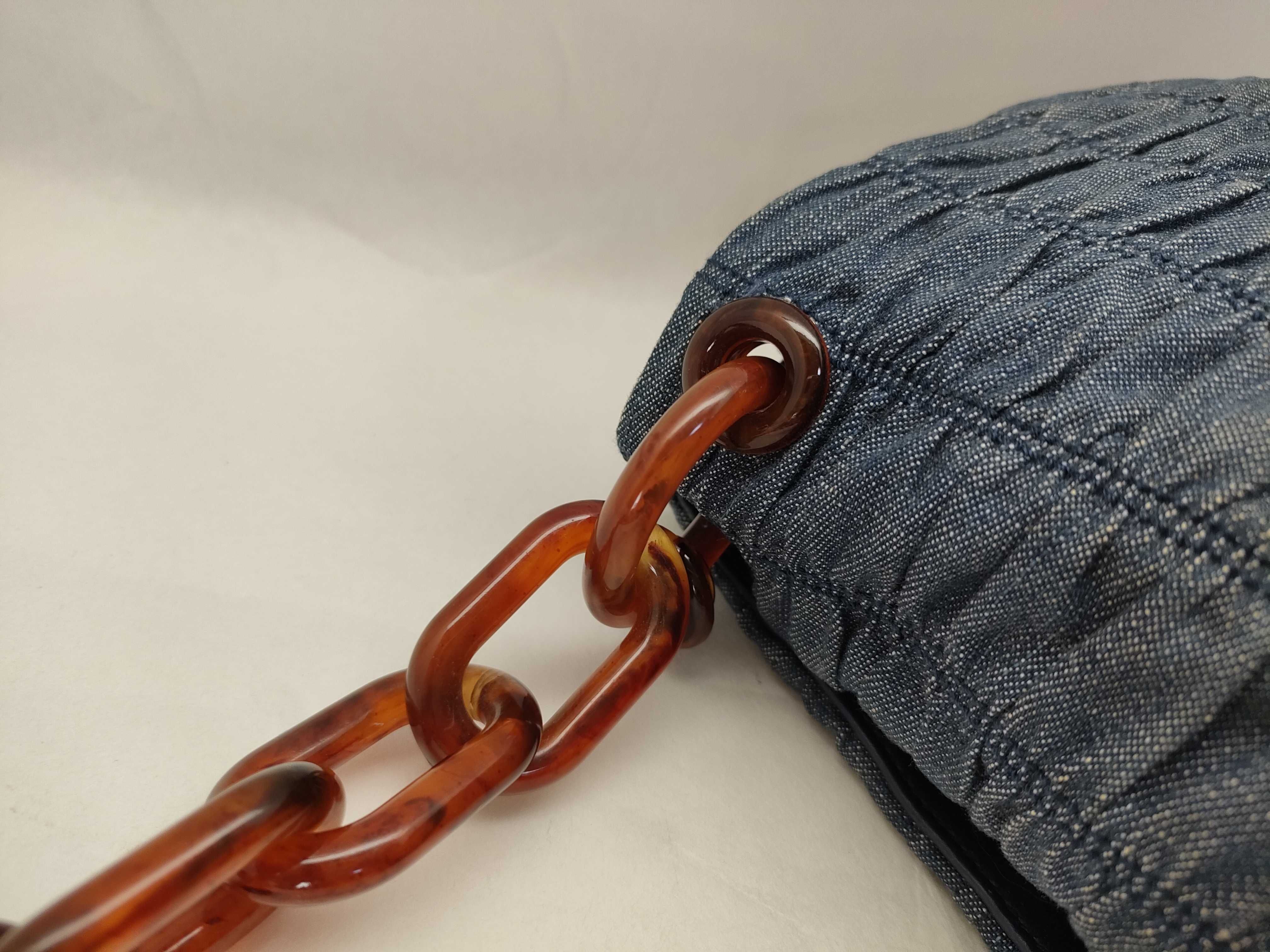 Turnlock Denim Chain Shoulder Bag — view 5