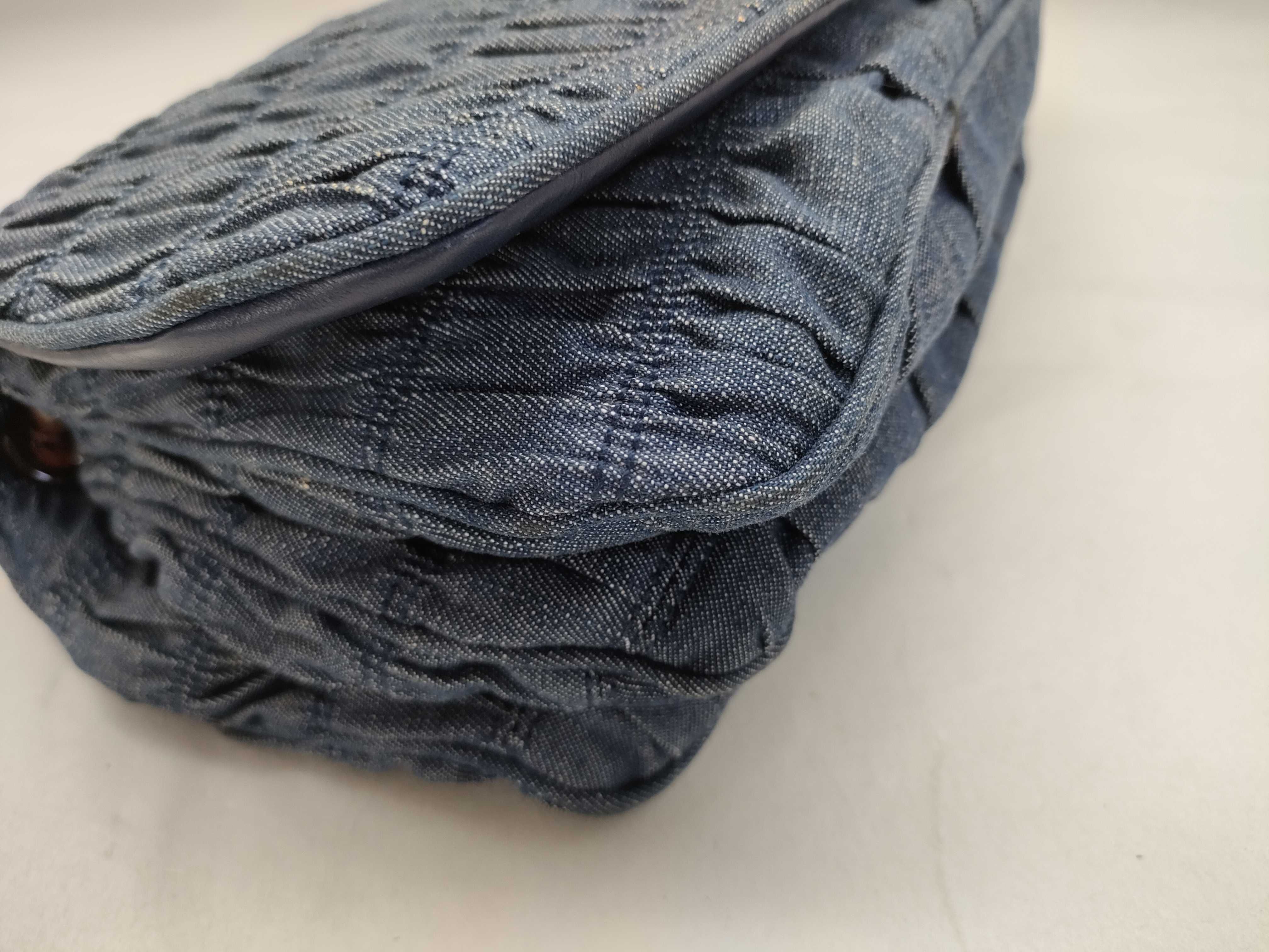 Turnlock Denim Chain Shoulder Bag — view 6