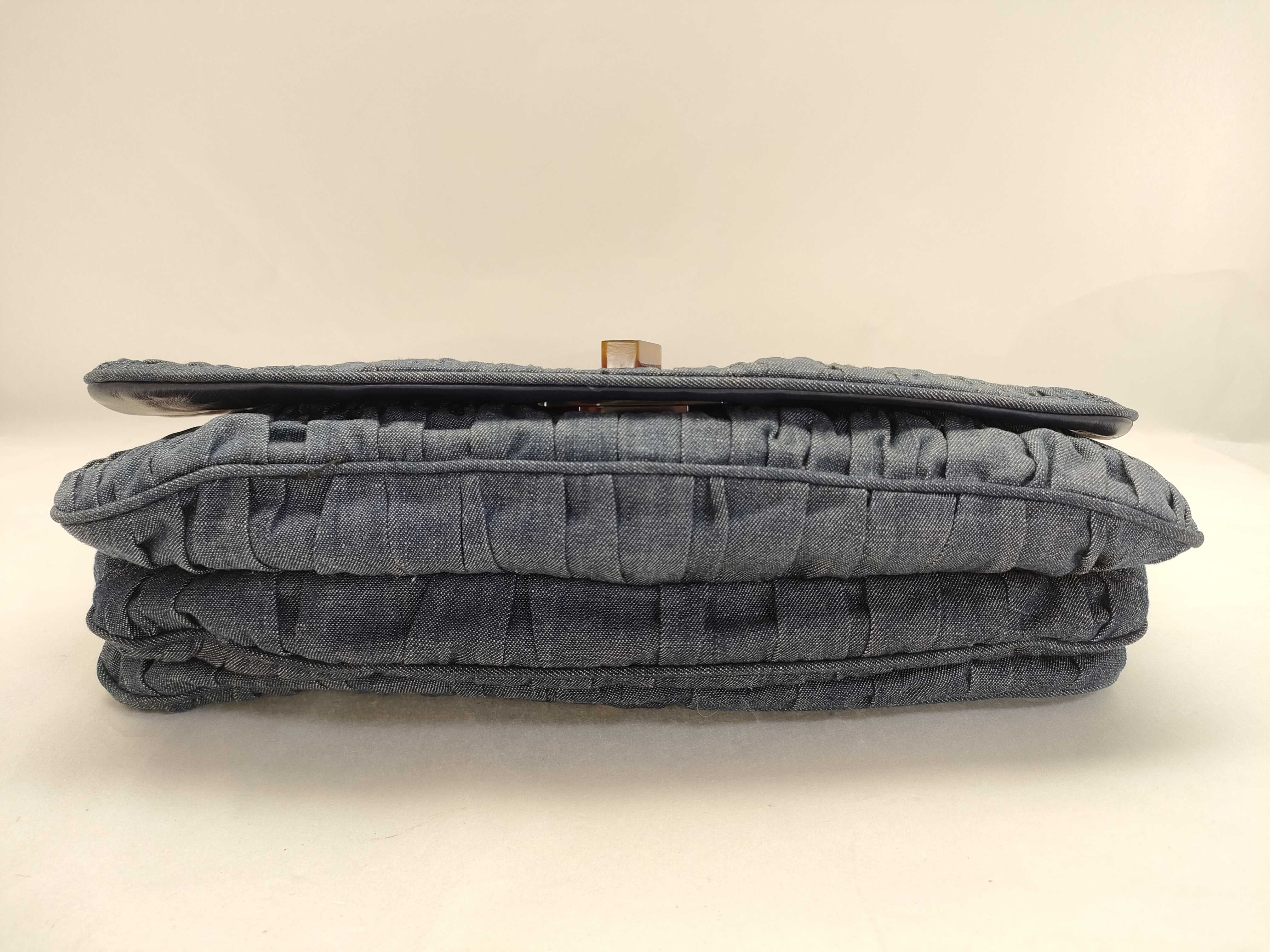Turnlock Denim Chain Shoulder Bag — view 7