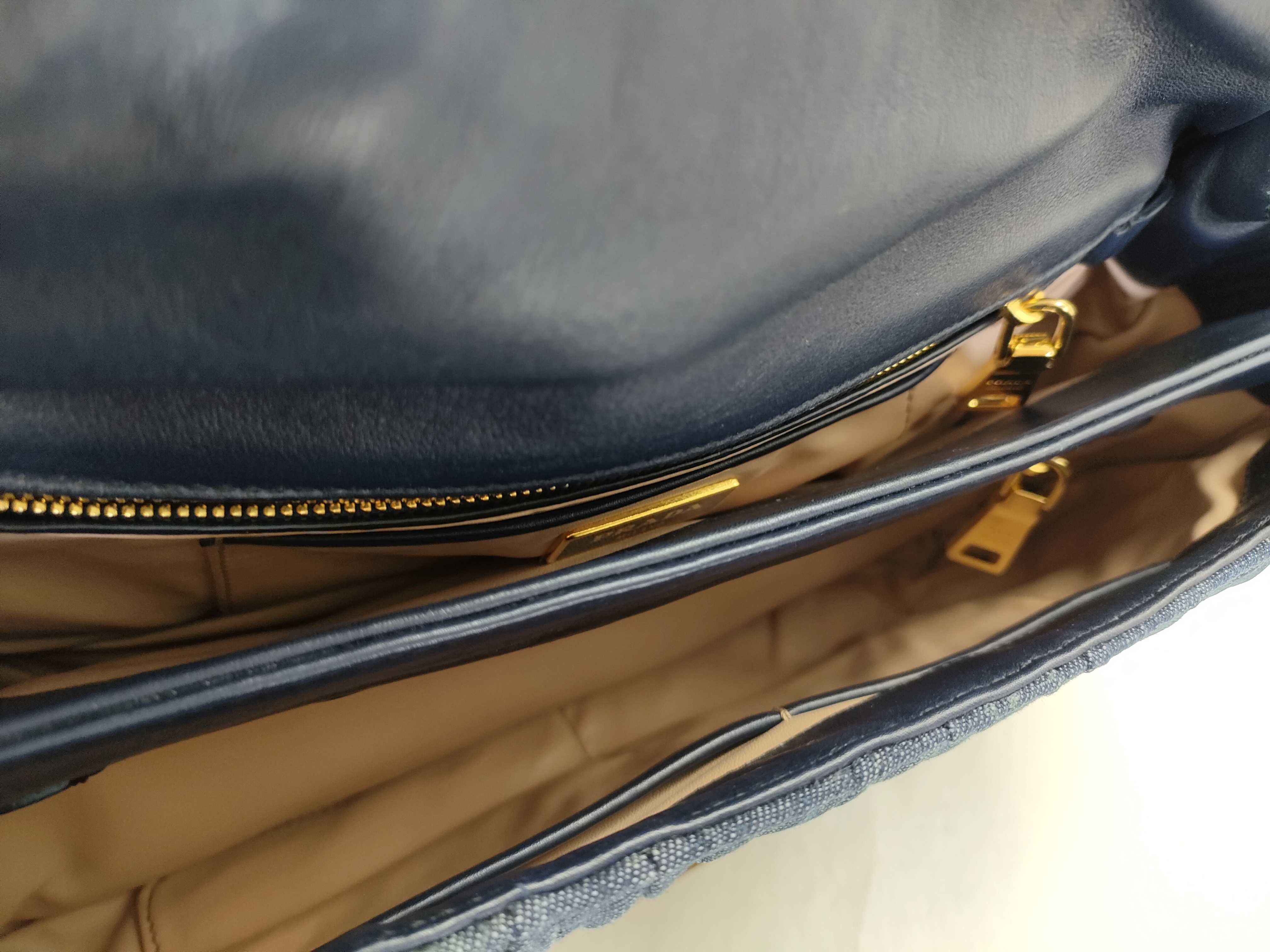 Turnlock Denim Chain Shoulder Bag — view 8