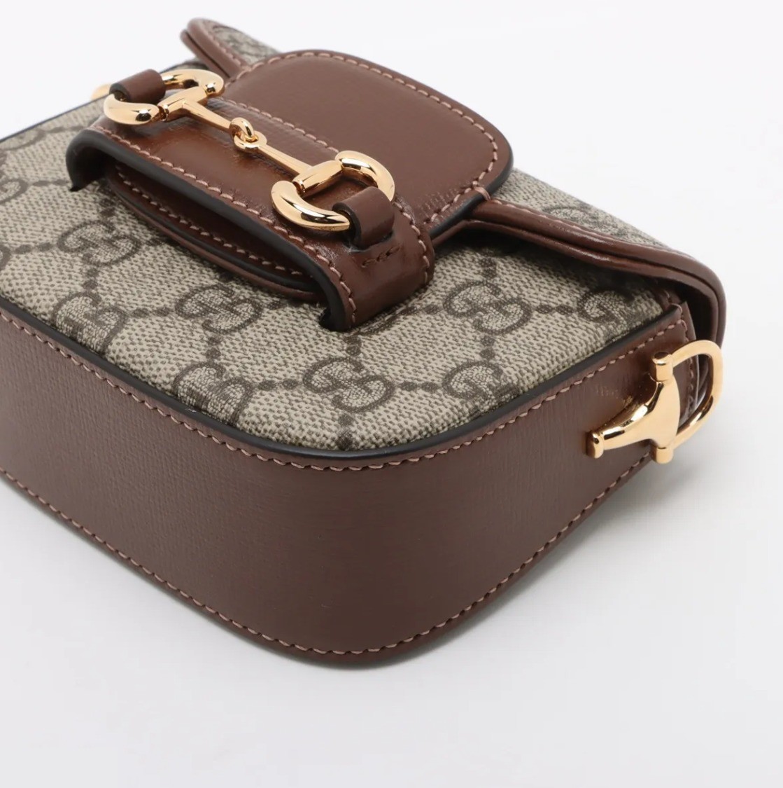 Unused, with box: GG Supreme Horsebit 1955 PVC x Leather 2-Way Bag — view 3