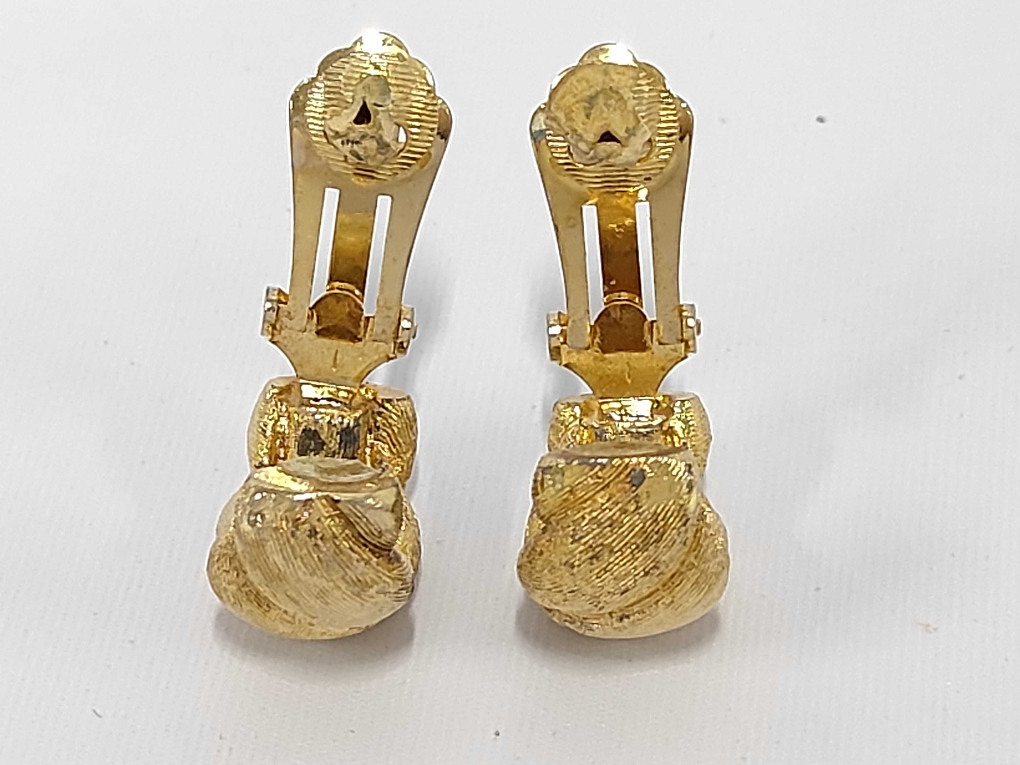 Vintage Twist Knot Gold Earrings — view 3