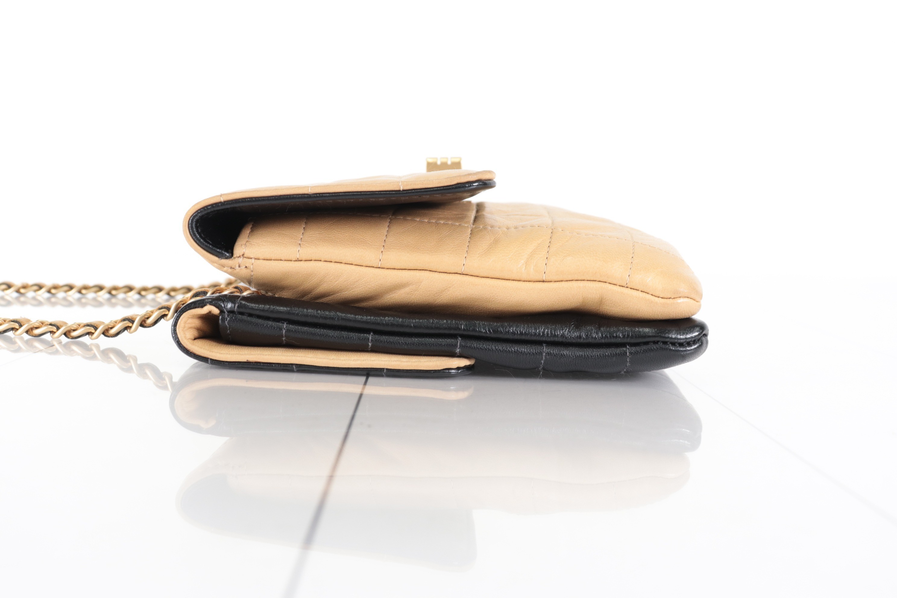 2.55 Bicolor Lambskin Chain Shoulder Bag, Series 6 — view 4