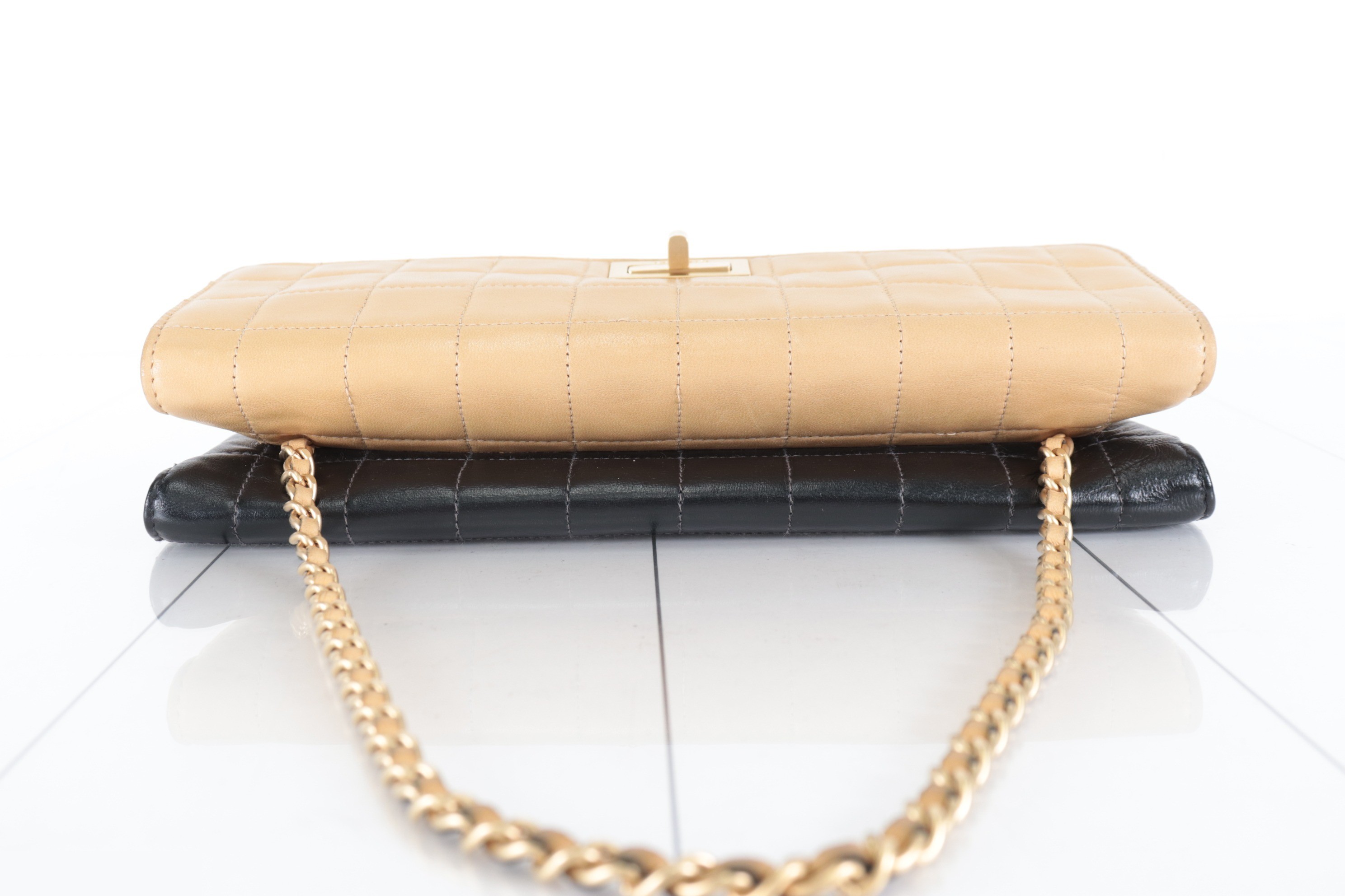 2.55 Bicolor Lambskin Chain Shoulder Bag, Series 6 — view 6
