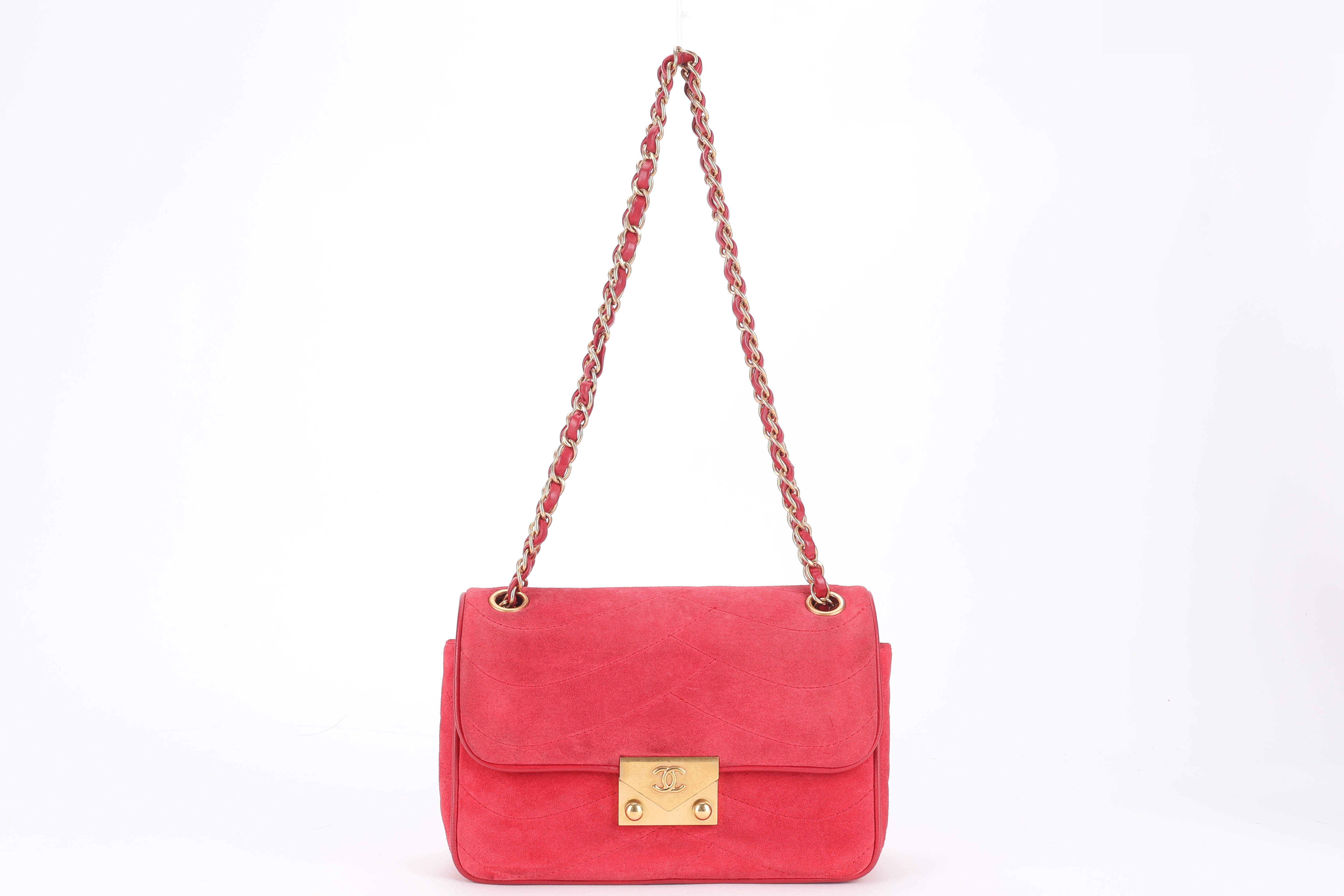 PAGODA FLAP BAG PINK SUEDE GHW — view 3