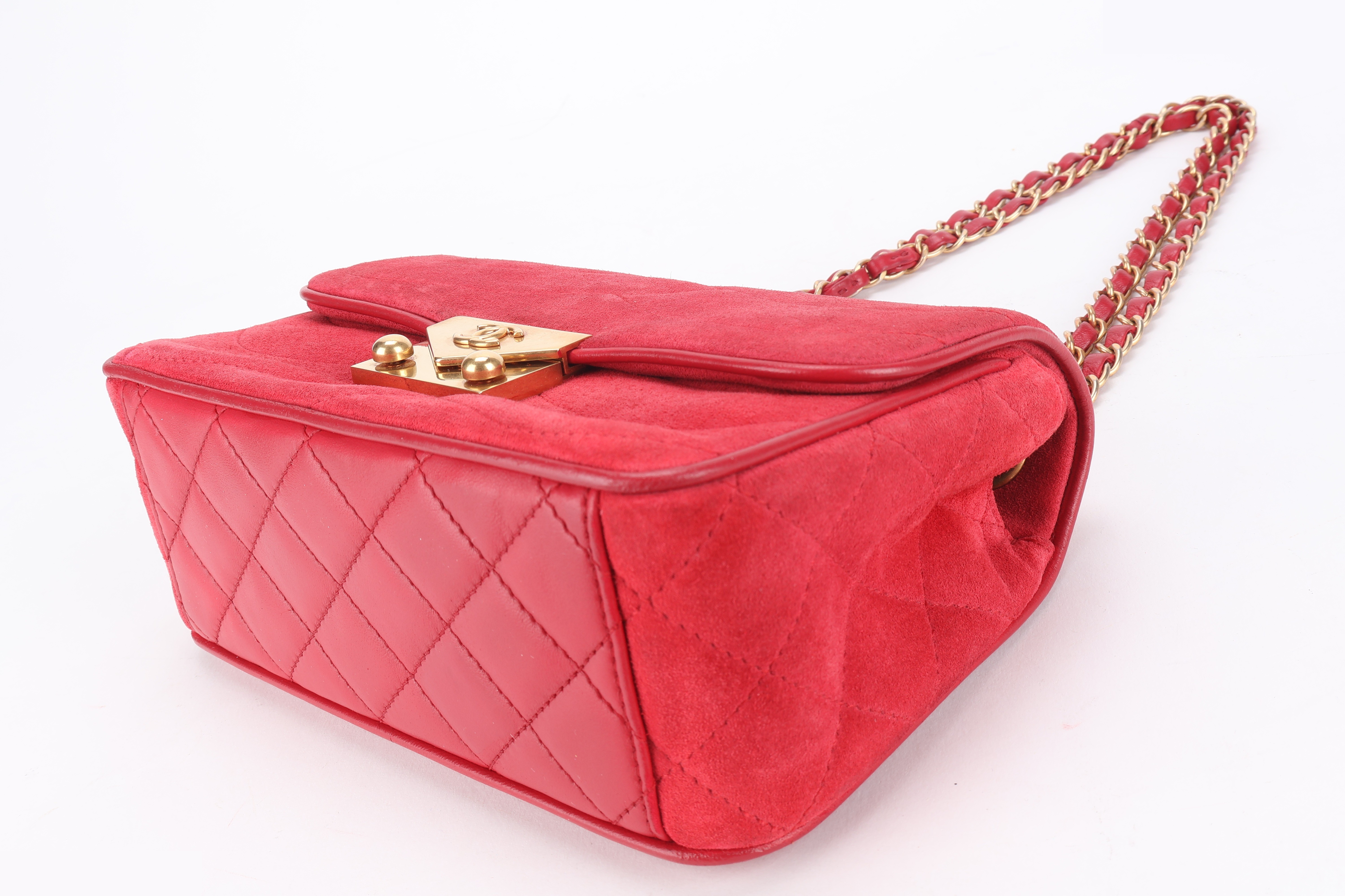 PAGODA FLAP BAG PINK SUEDE GHW — view 4