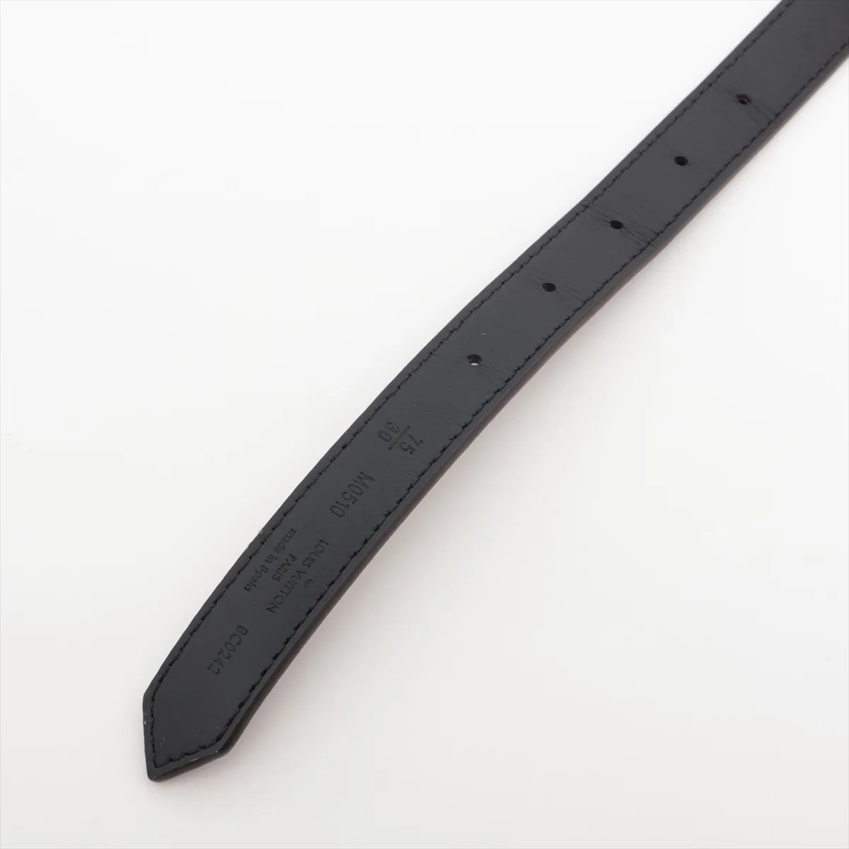 M0510X Belt LV Circle Prime 20MM Reversible BC0242 Belt 75 PVC x Leather Black x Brown — view 3