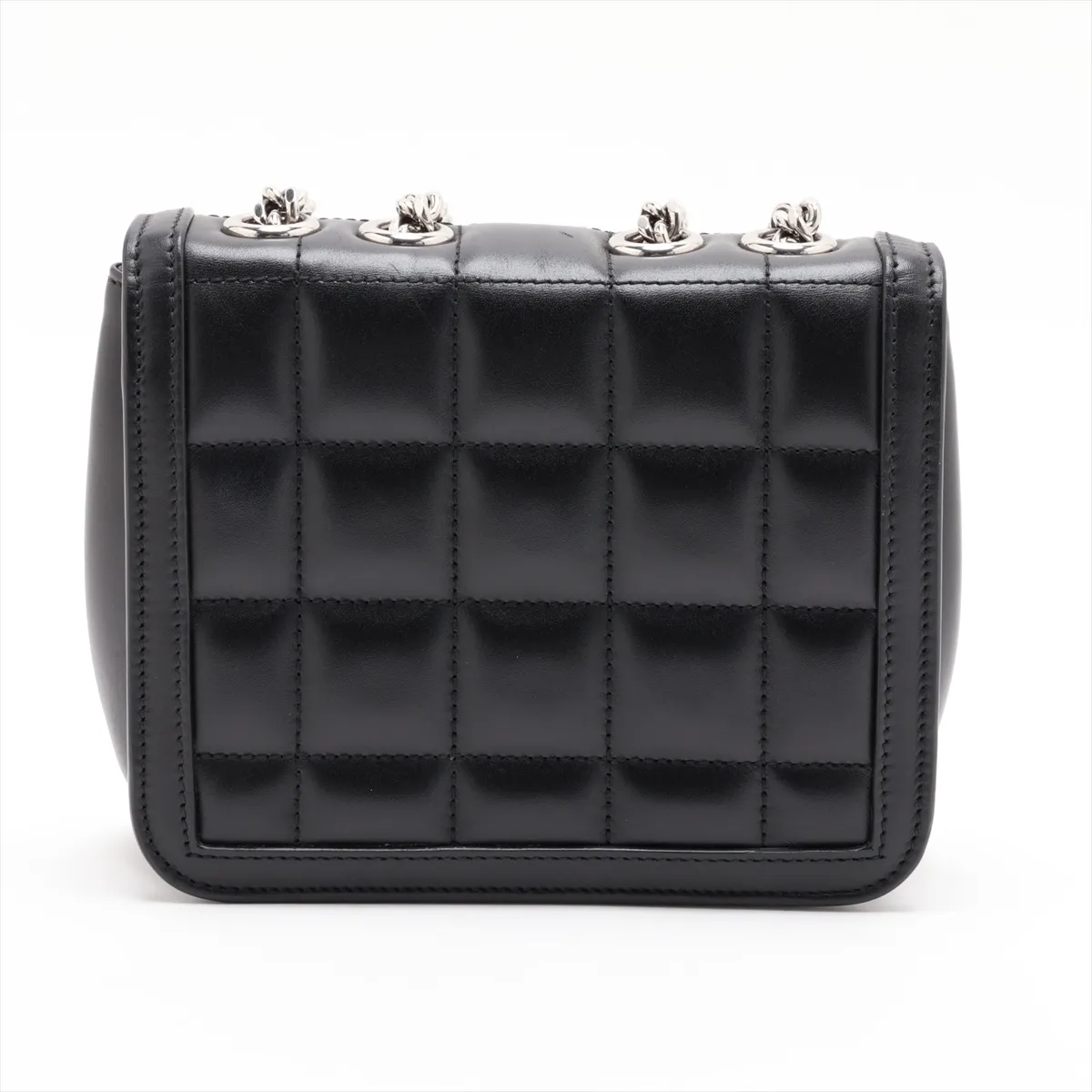 Deco 741457 Leather Chain Shoulder Bag, Black — view 2