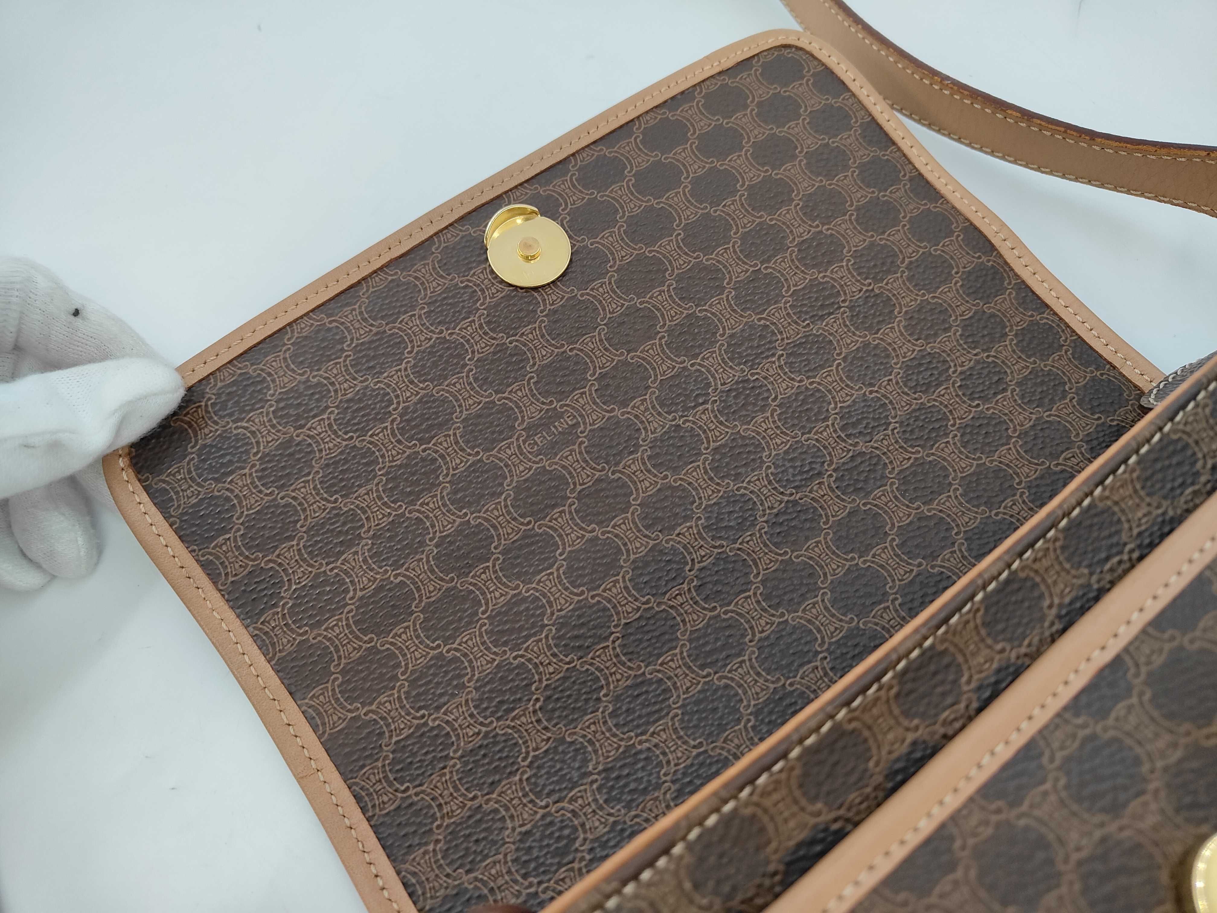 Macadam Shoulder Bag, Brown — view 9