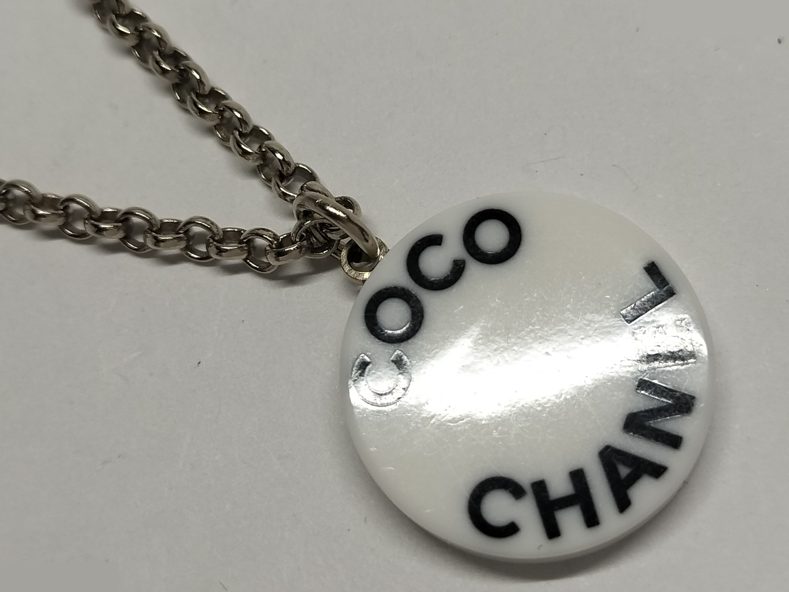 COCO Logo Silver Necklace 07P — view 6