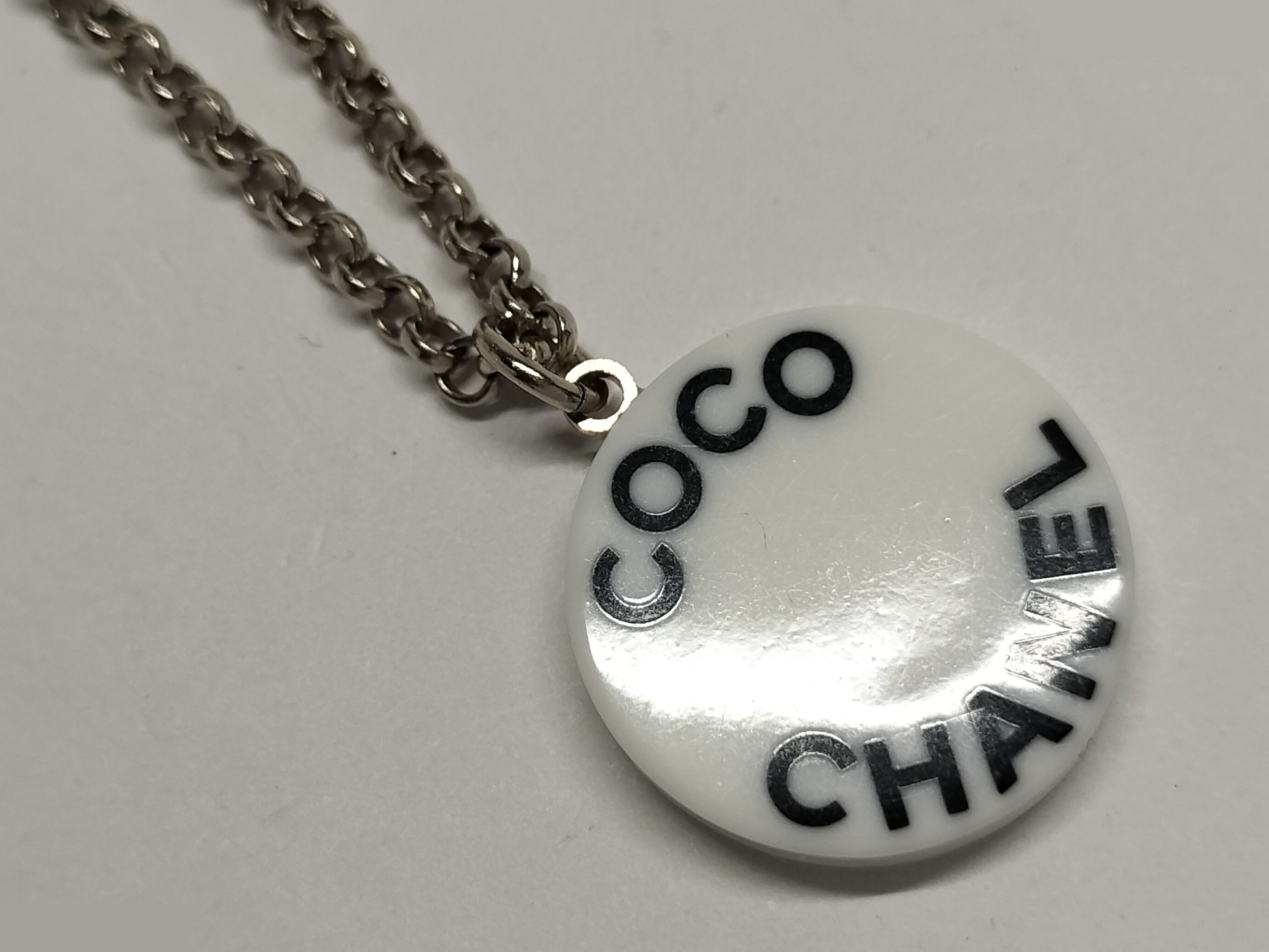 COCO Logo Silver Necklace 07P — view 7