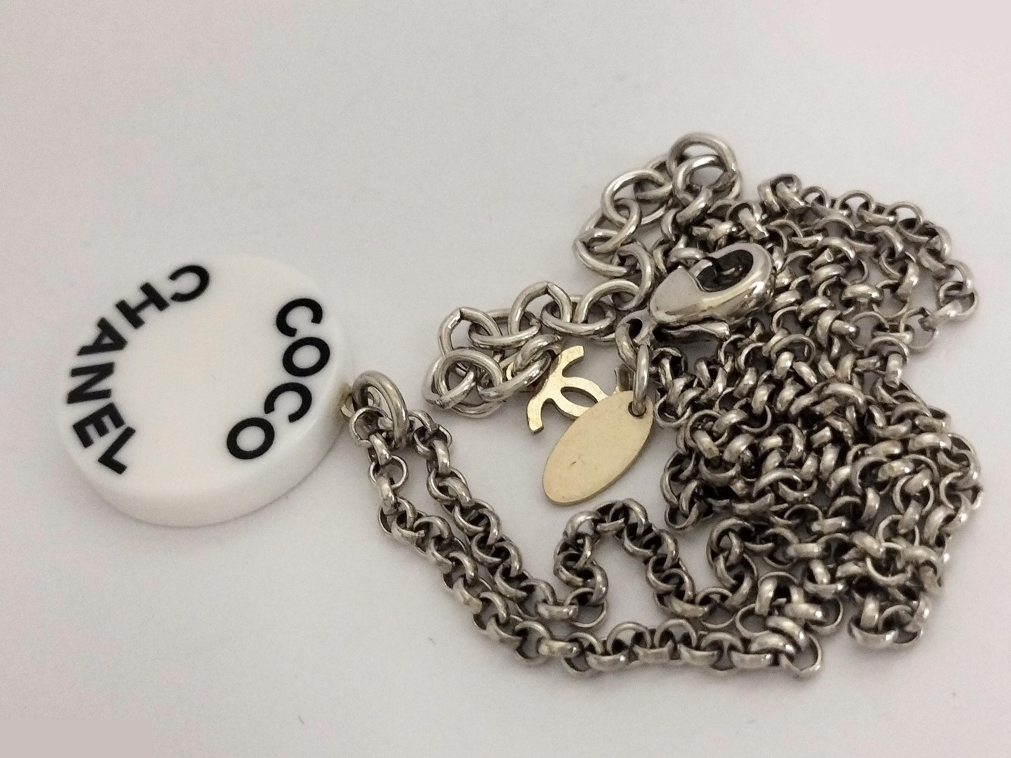 COCO Logo Silver Necklace 07P — view 8
