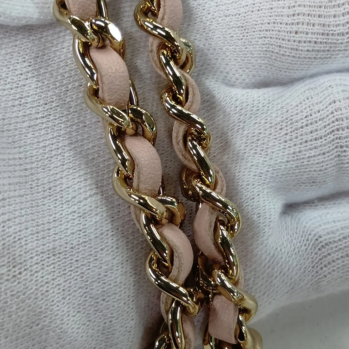 Matelassé Tweed 2-Way Shoulder Bag, Pink with Gold Hardware, H6X89LK9, Random Serial Number AP3354 — view 11