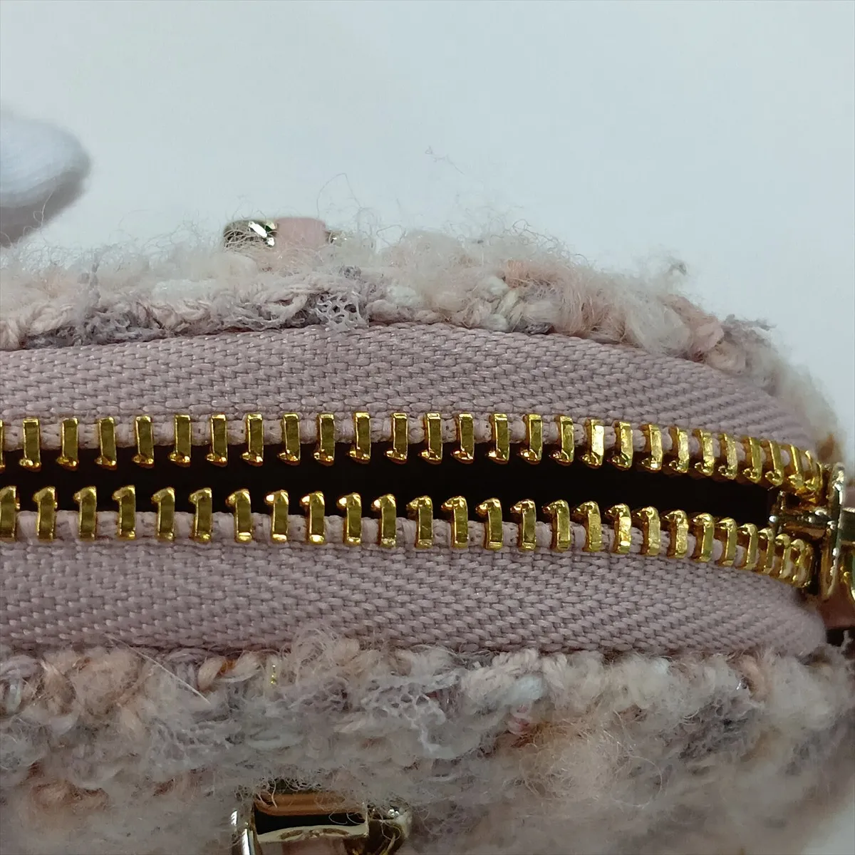 Matelassé Tweed 2-Way Shoulder Bag, Pink with Gold Hardware, H6X89LK9, Random Serial Number AP3354 — view 12