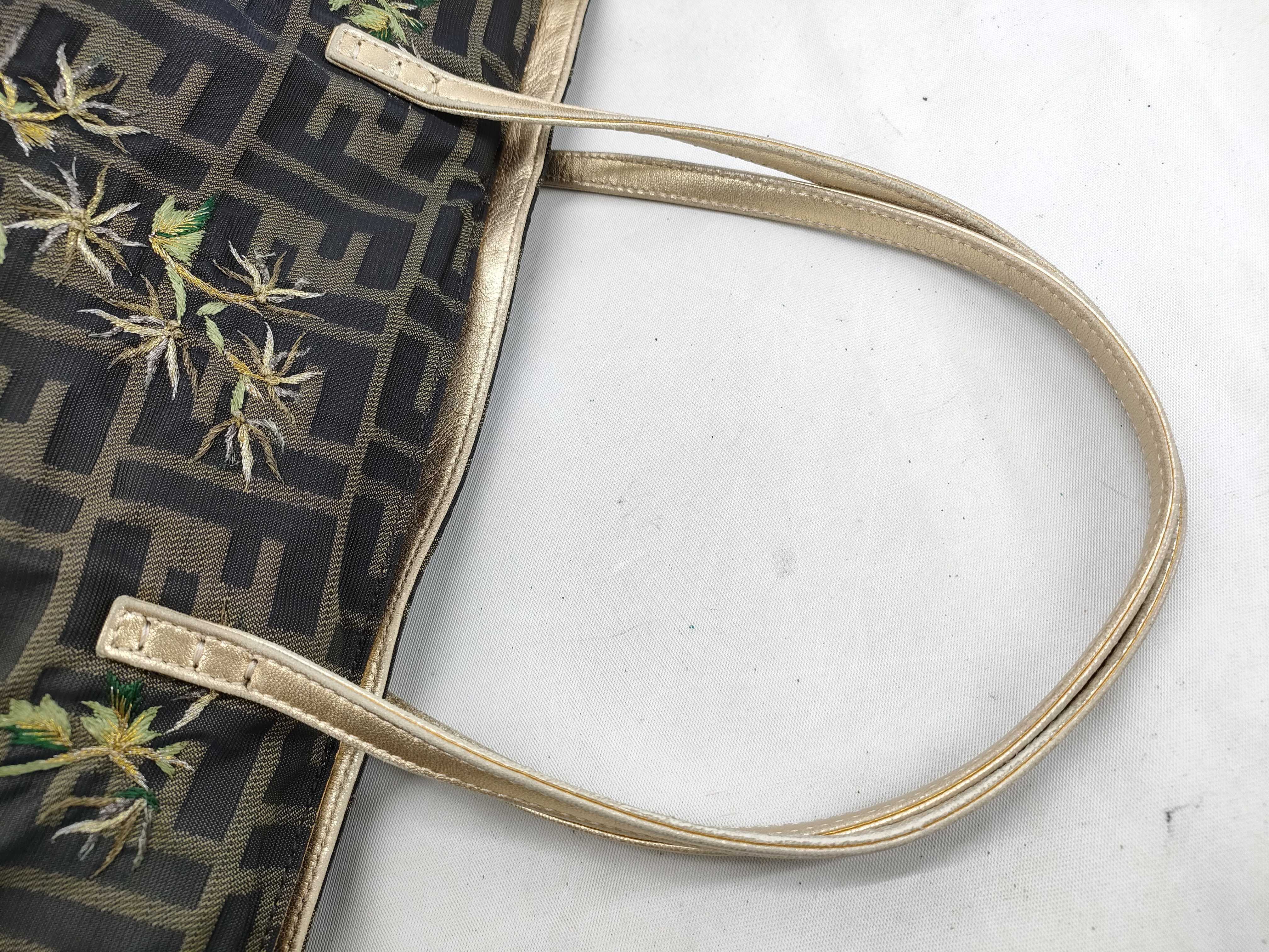 Zucca pattern Fendi Mamma embroidered tote bag — view 5