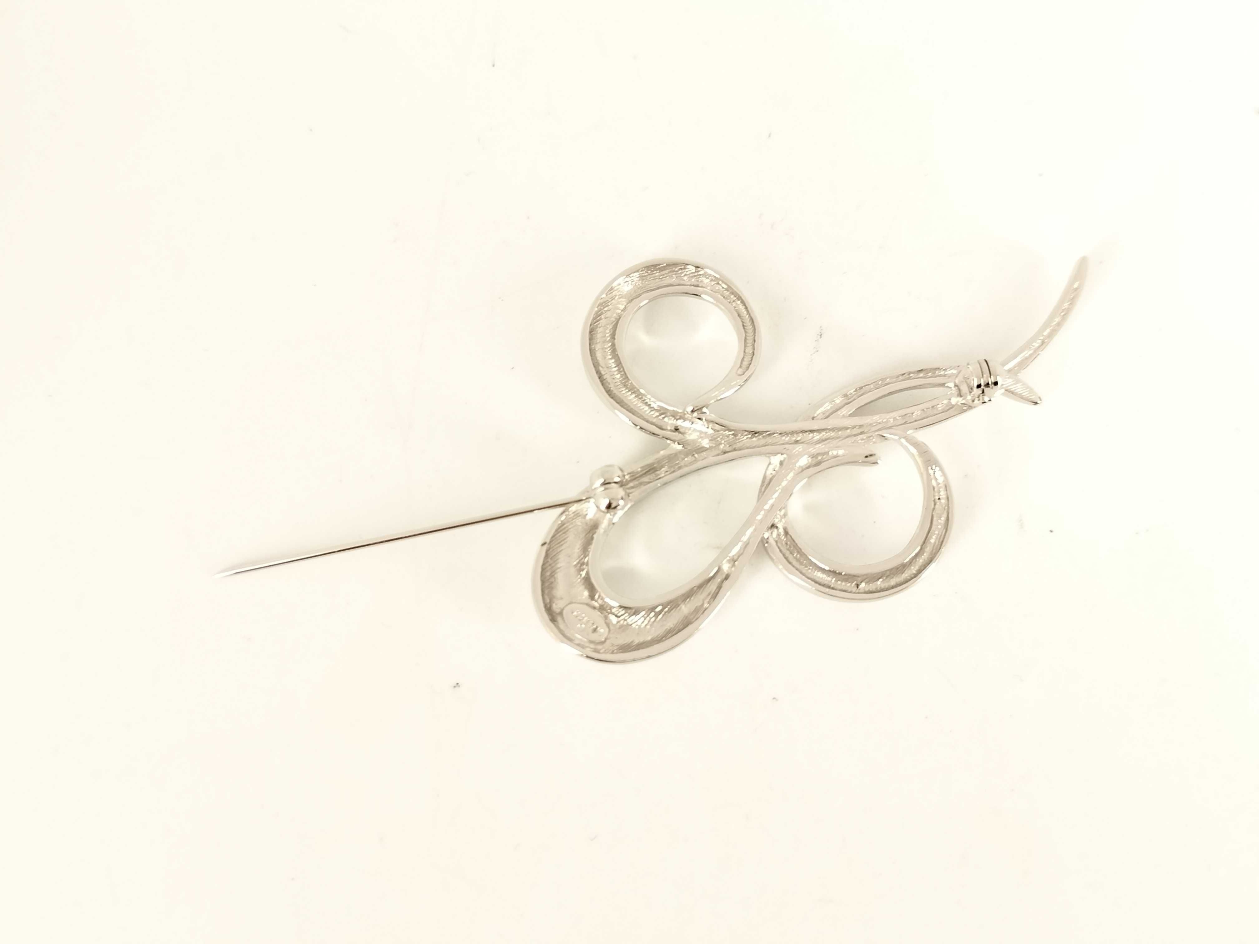 Vintage Swirl Silver Brooch — view 2
