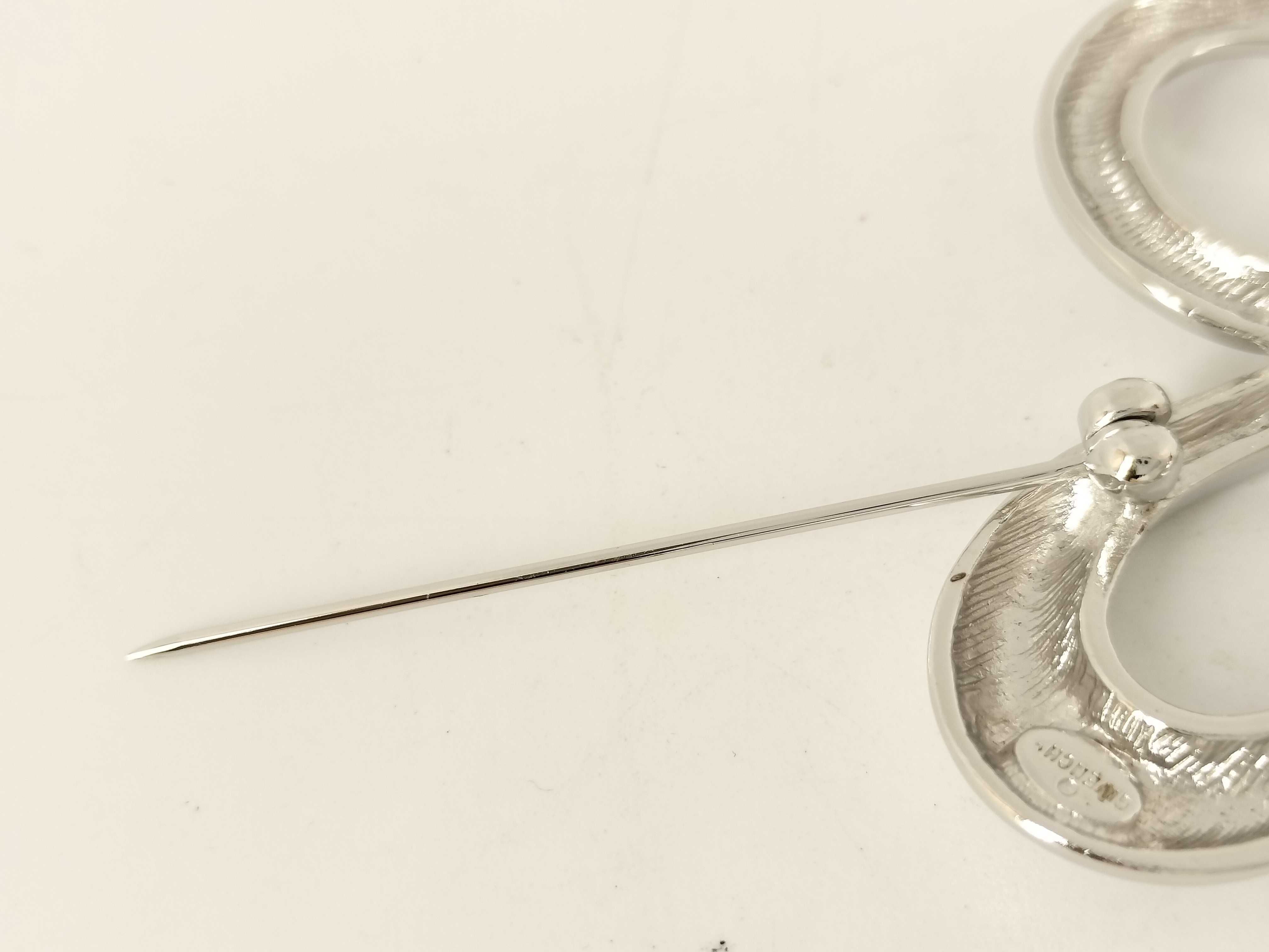Vintage Swirl Silver Brooch — view 3