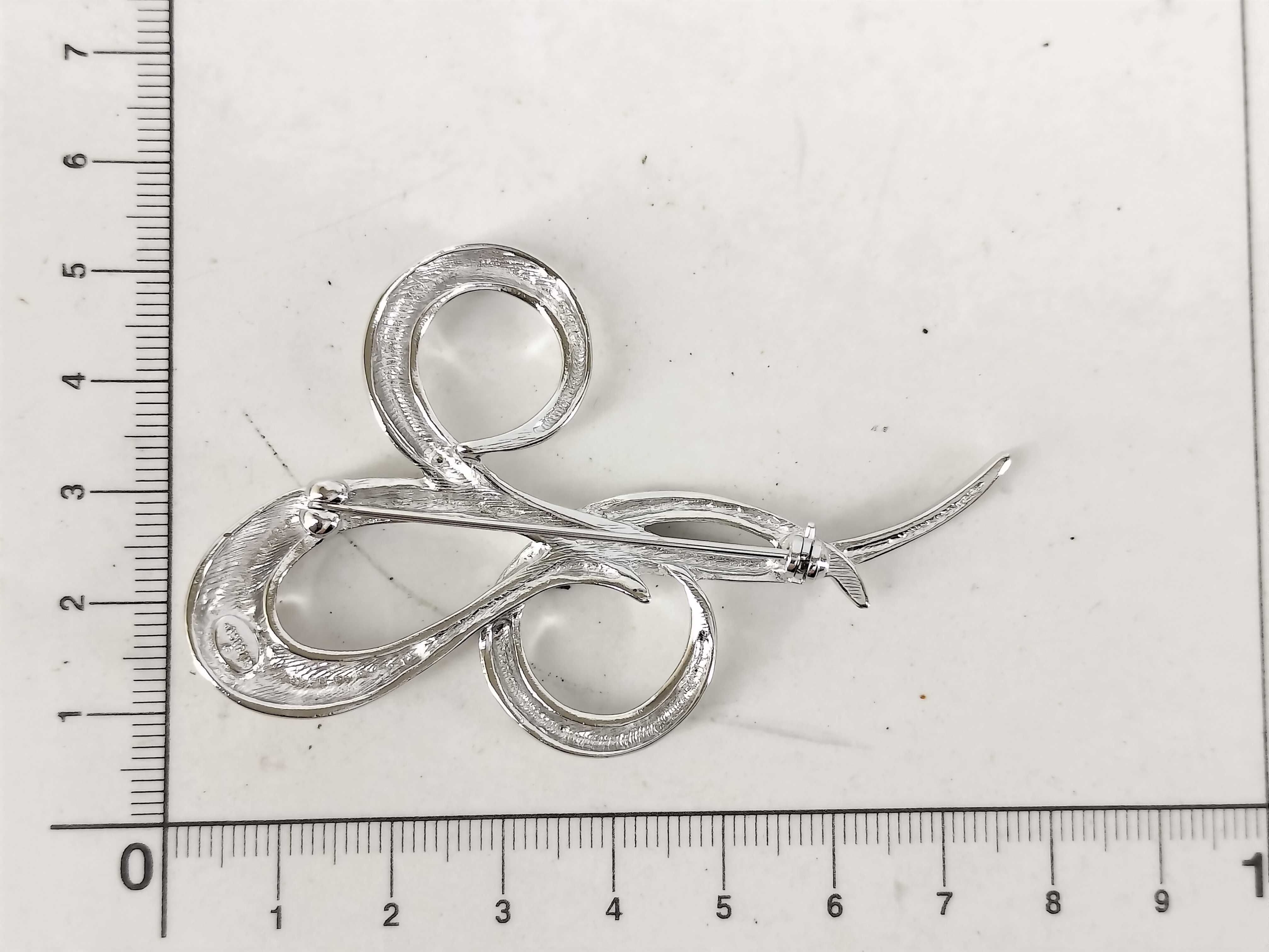Vintage Swirl Silver Brooch — view 5
