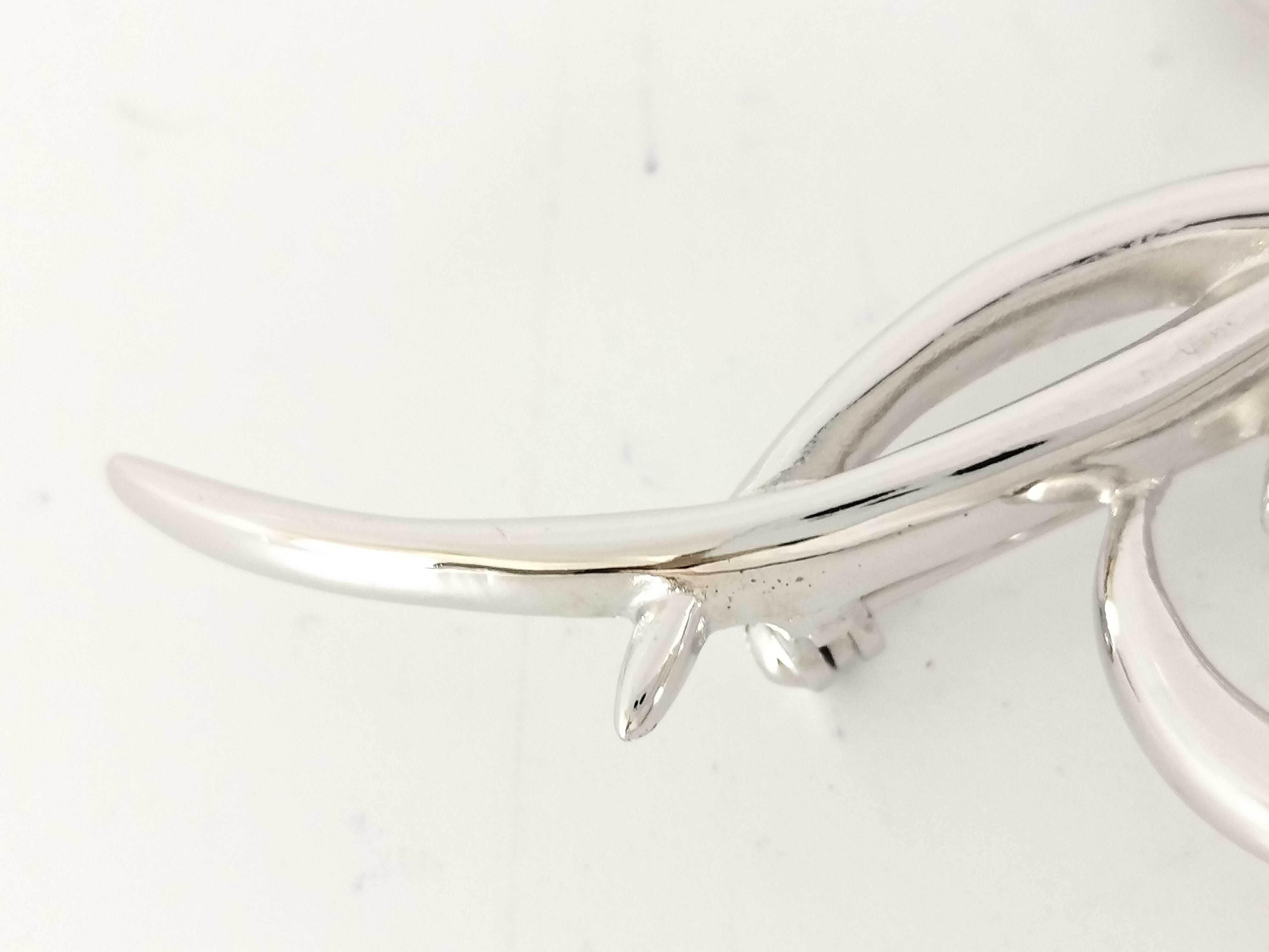 Vintage Swirl Silver Brooch — view 7