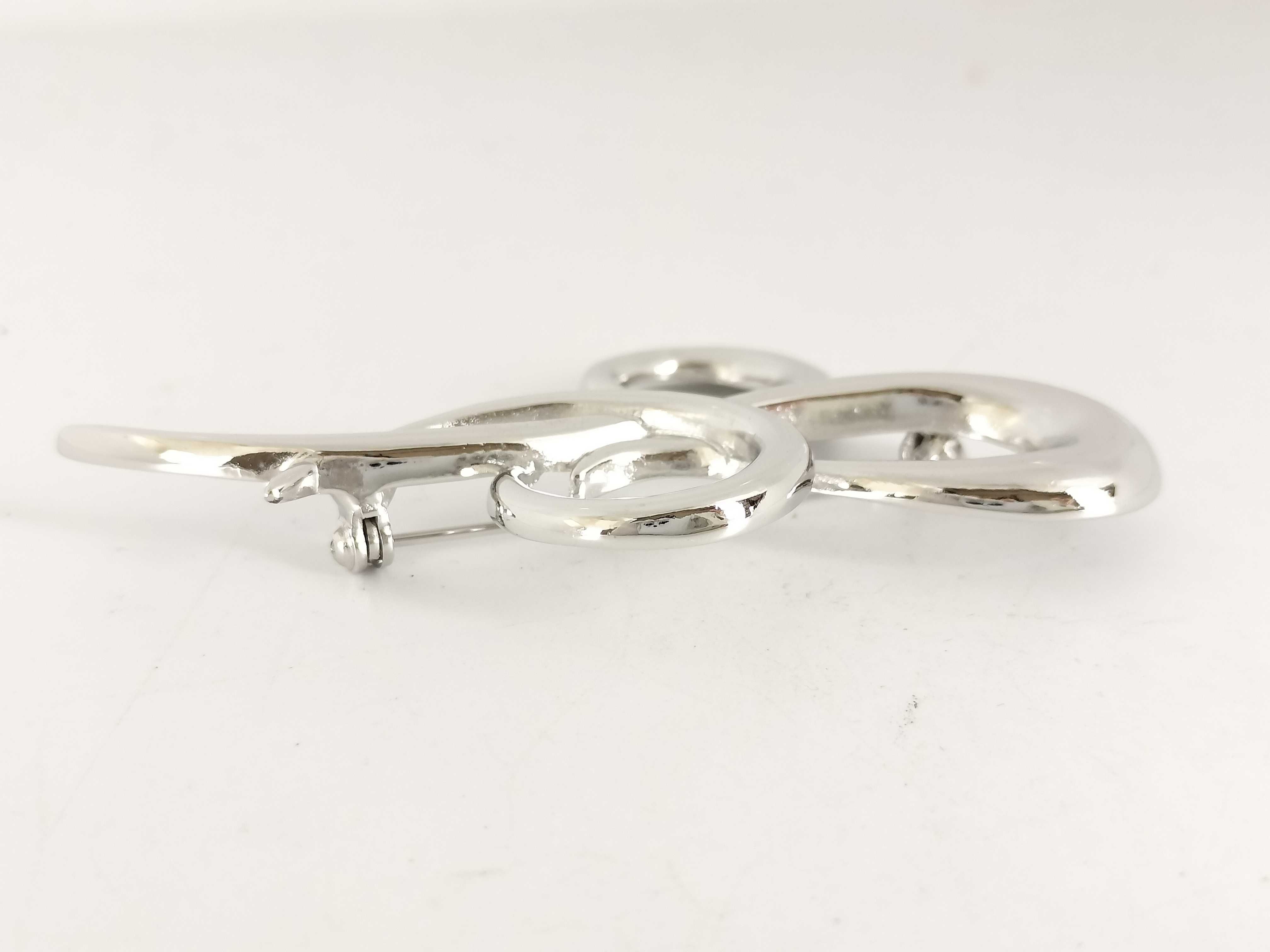 Vintage Swirl Silver Brooch — view 8