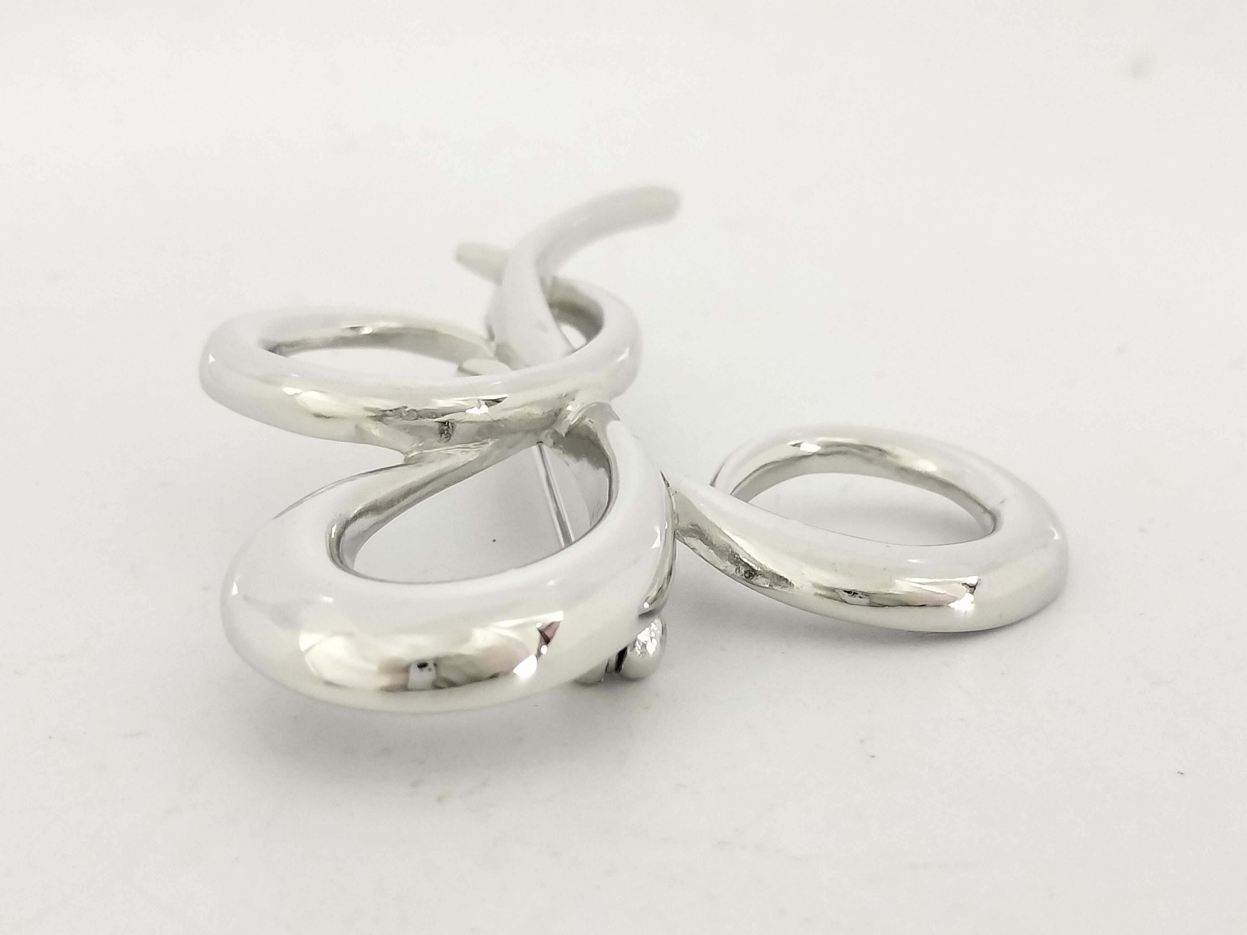 Vintage Swirl Silver Brooch — view 10
