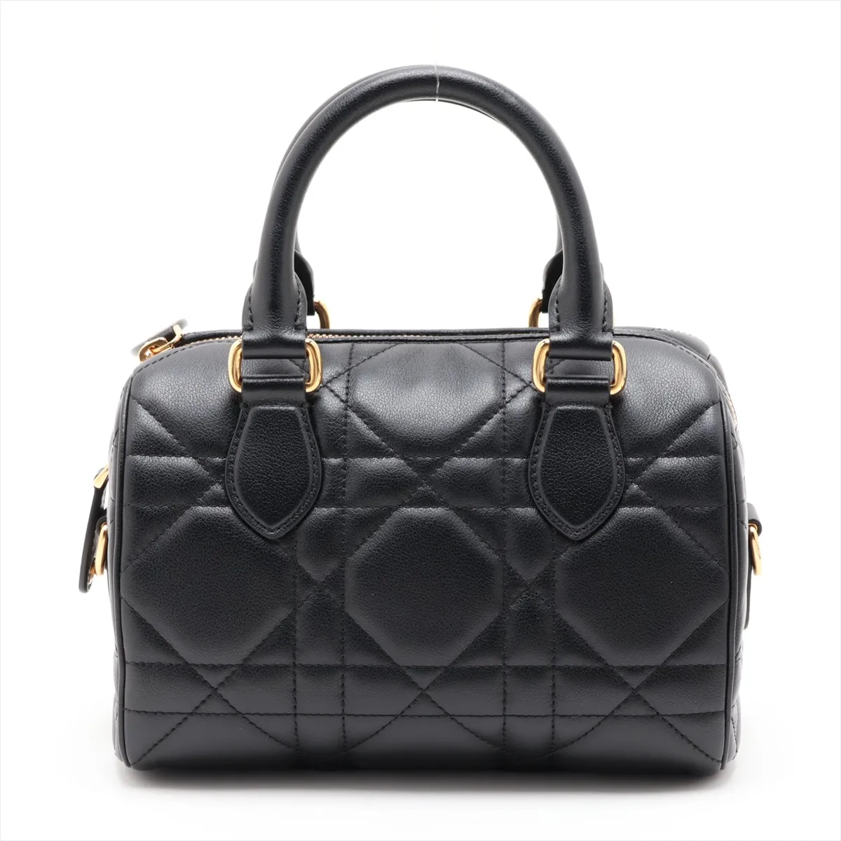 Macro Cannage Groove 20 Leather 2-Way Handbag, Black, Lucky Star — view 2