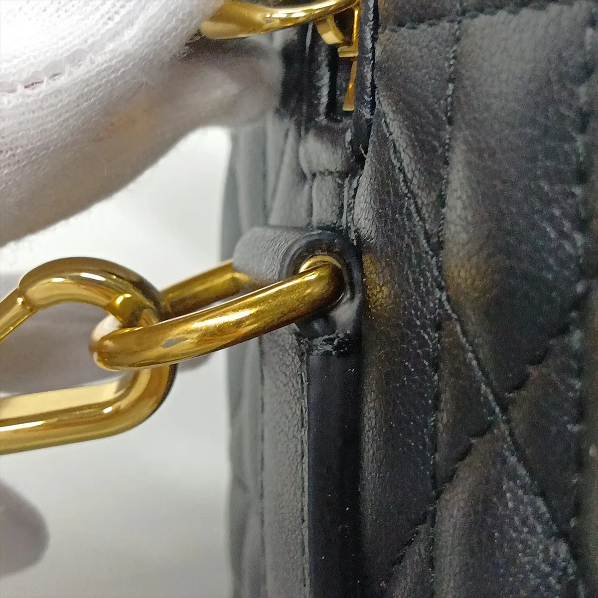 Macro Cannage Groove 20 Leather 2-Way Handbag, Black, Lucky Star — view 13