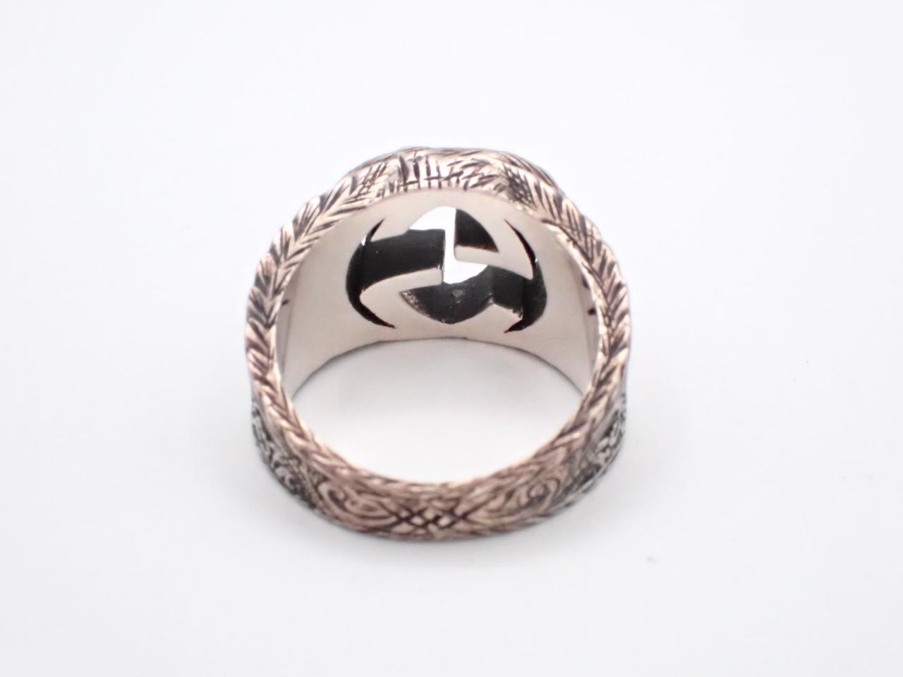 Interlocking Ring, Silver, Arabesque Design, 925 Sterling Silver / 12.0g — view 2