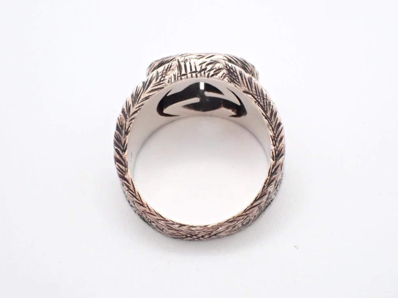 Interlocking Ring, Silver, Arabesque Design, 925 Sterling Silver / 12.0g — view 3