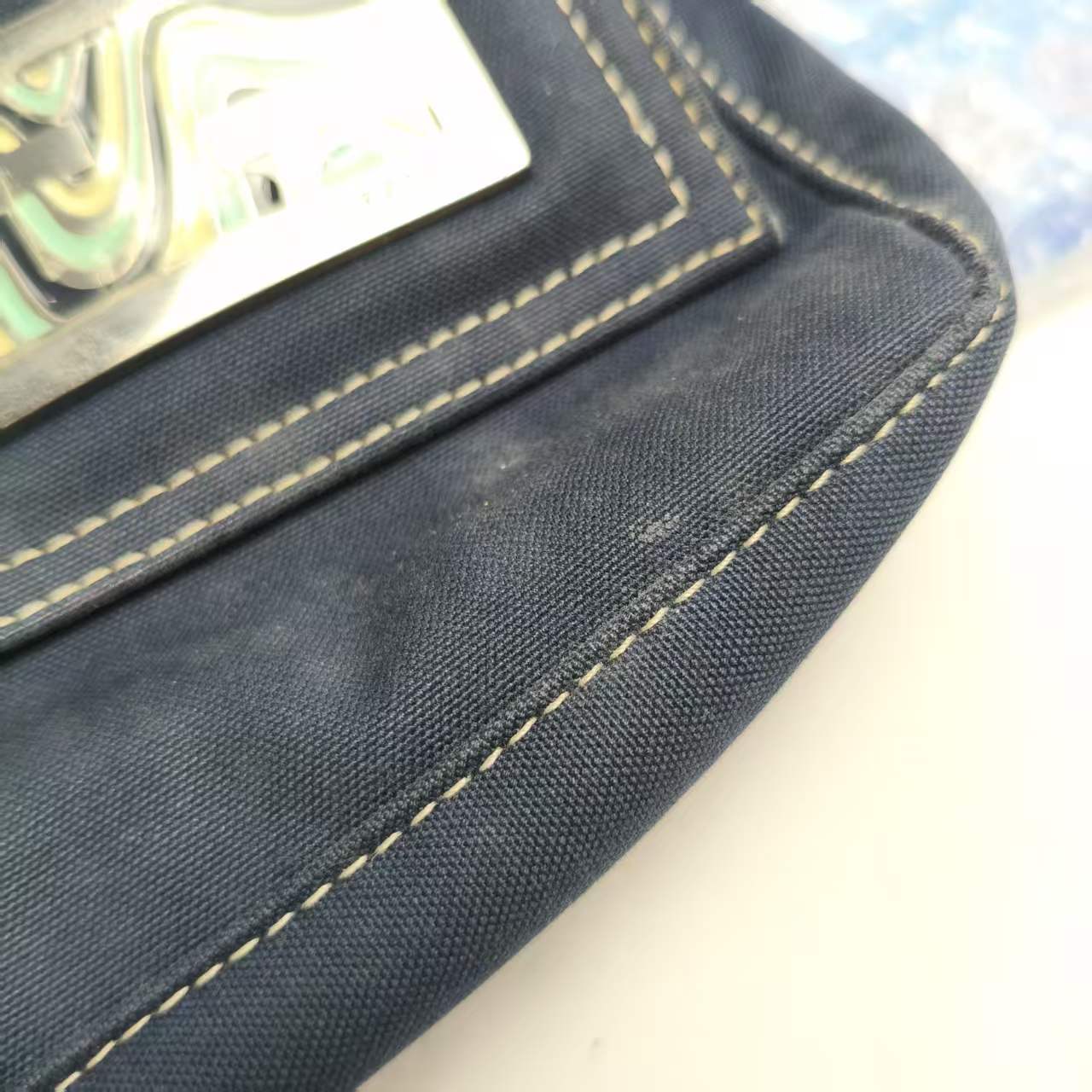 【*Shipped from: China*】FENDI Baguette Denim Handbag — view 9