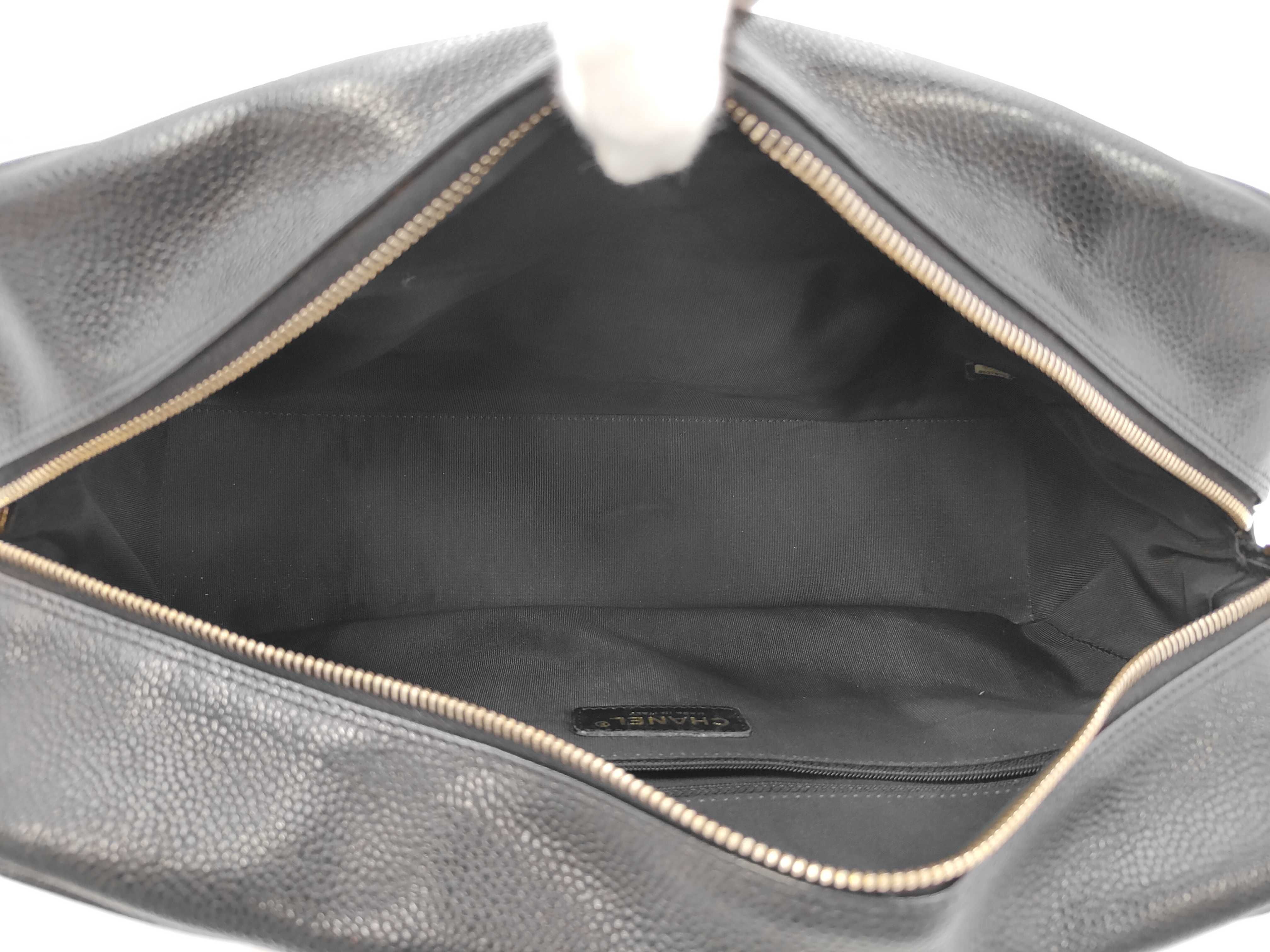 Mini Boston Bowling Caviar Black Tote Bag — view 12