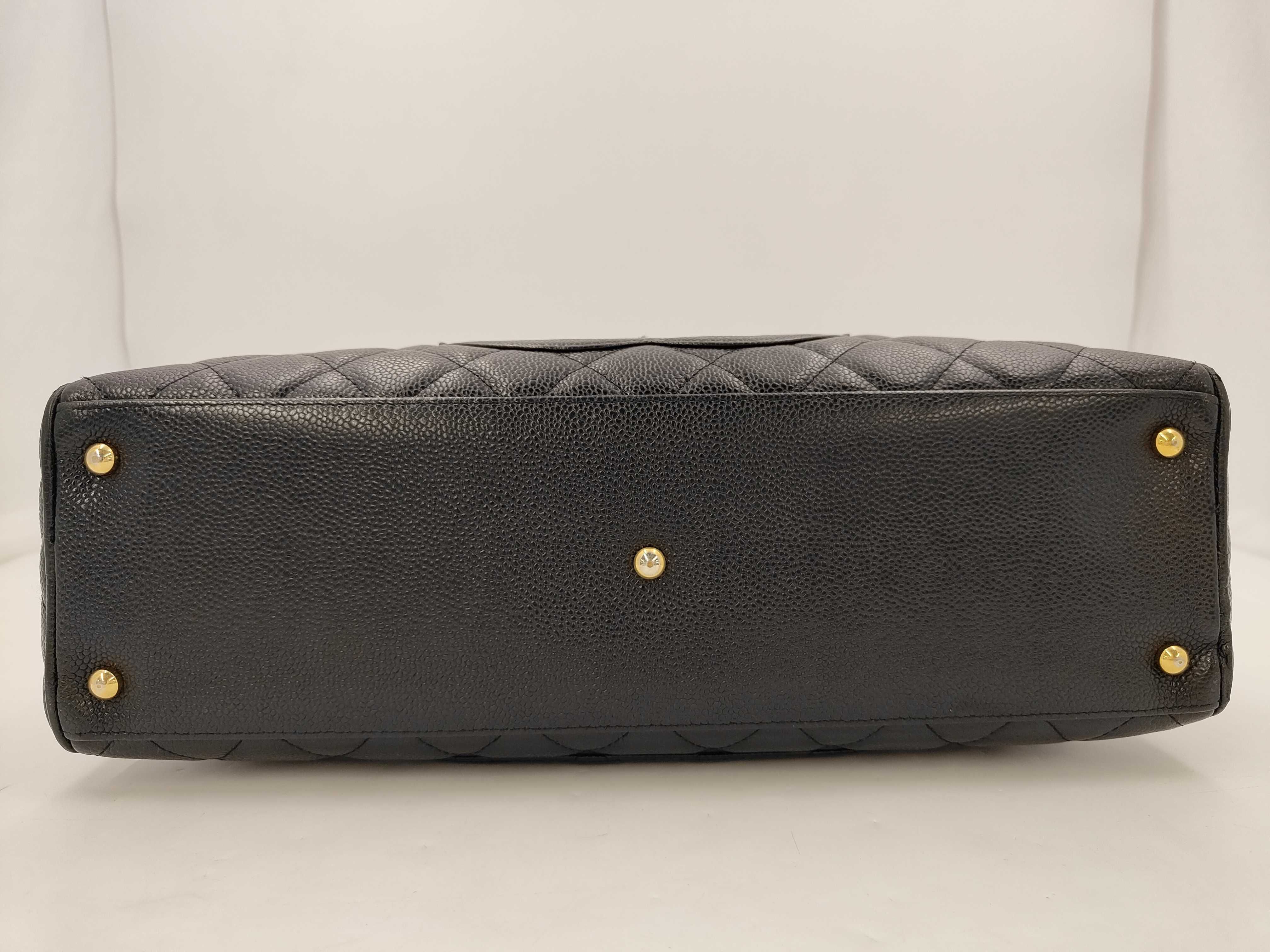 Mini Boston Bowling Caviar Black Tote Bag — view 3